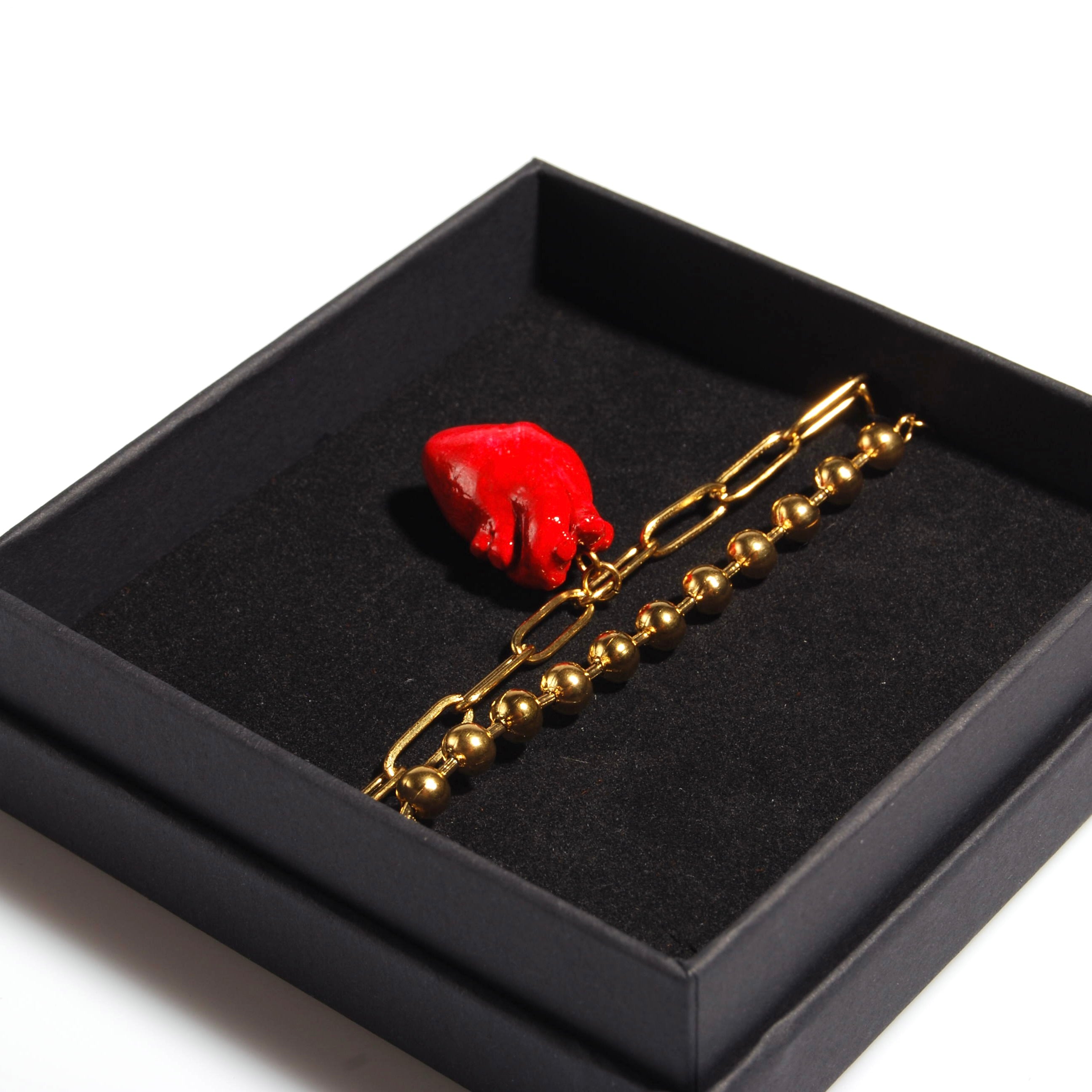 Bracciale Cuore Anatomico - Catena Doppia