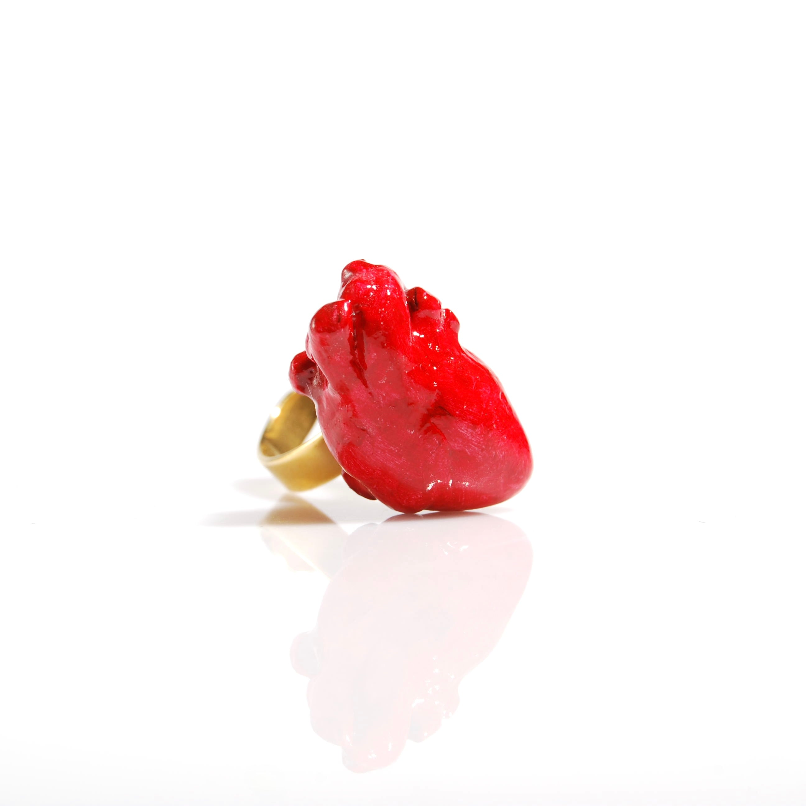 Anello Cuore Anatomico - Base Piatta