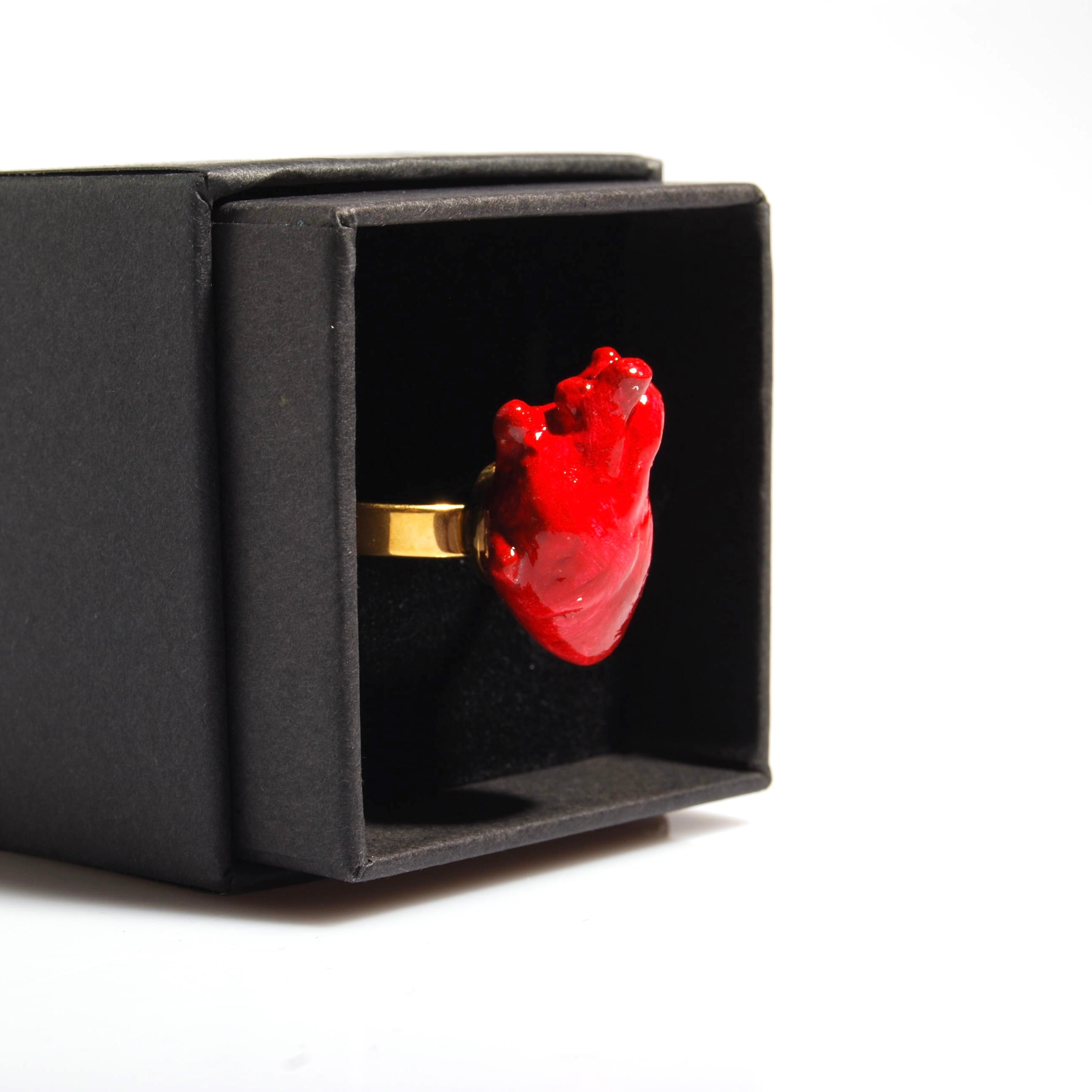 Anello Cuore Anatomico - Base Piatta