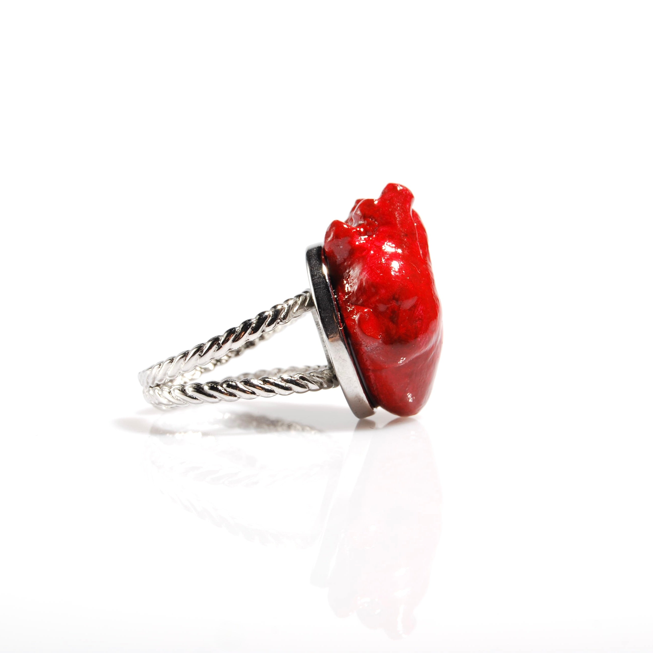 Anello Cuore Anatomico - Base Doppia