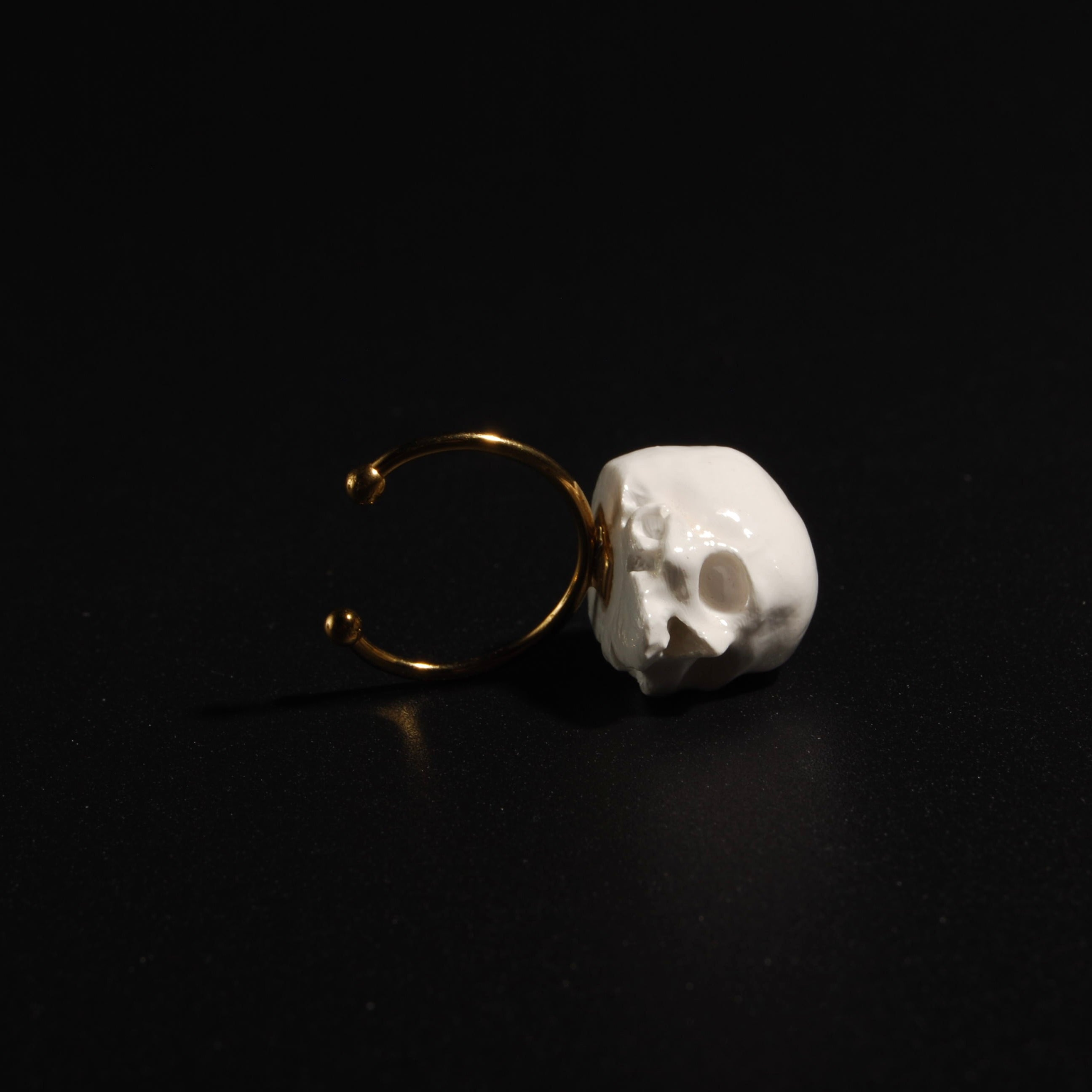 Anello Mezzo Teschio - Base Sottile