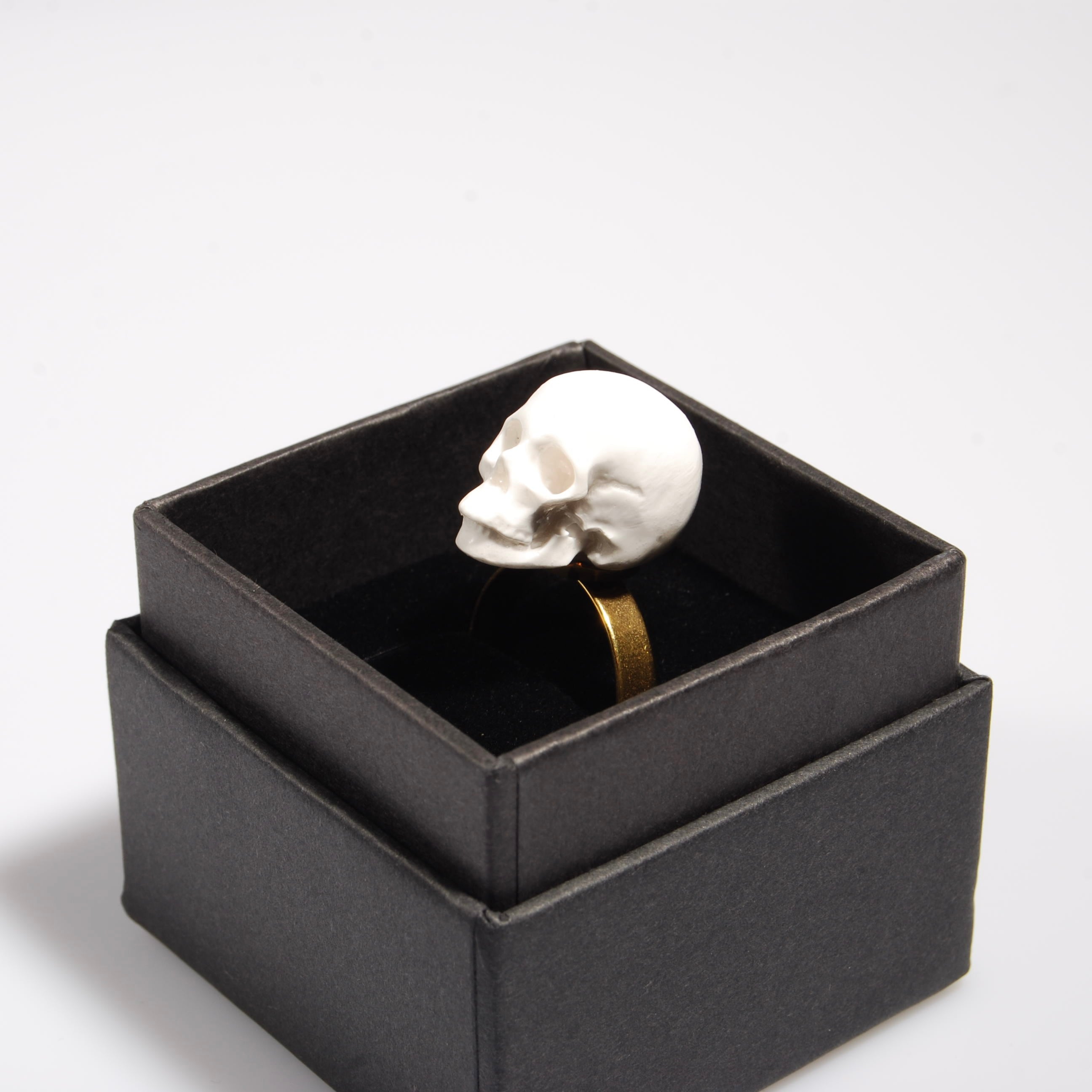 Anello Teschio - Base Piatta