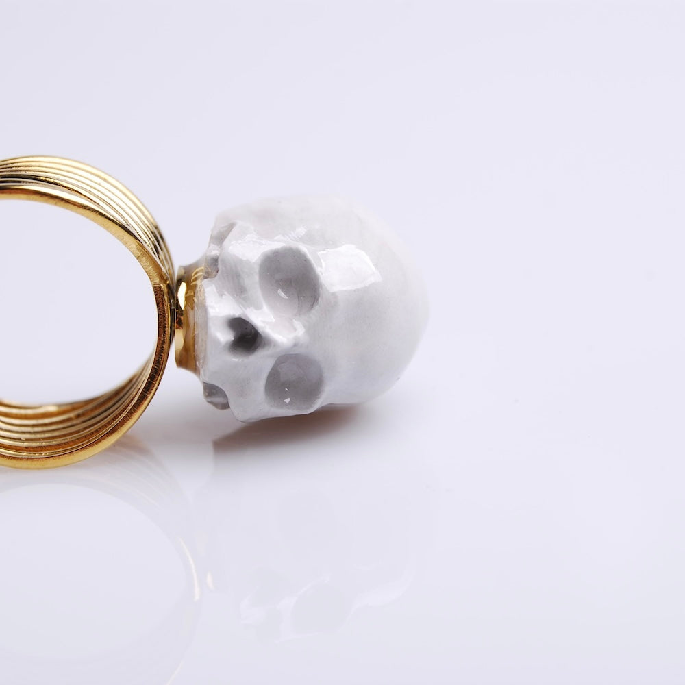 Anello Teschio - Base Larga