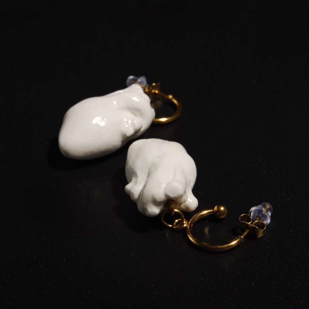 Orecchini Cuore Anatomico - Cerchietto Aperto