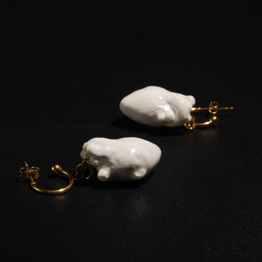 Orecchini Cuore Anatomico - Cerchietto Aperto