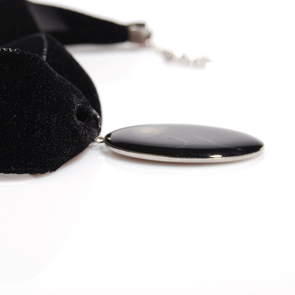 Choker Pendente Medusa Grande - Velluto Nero
