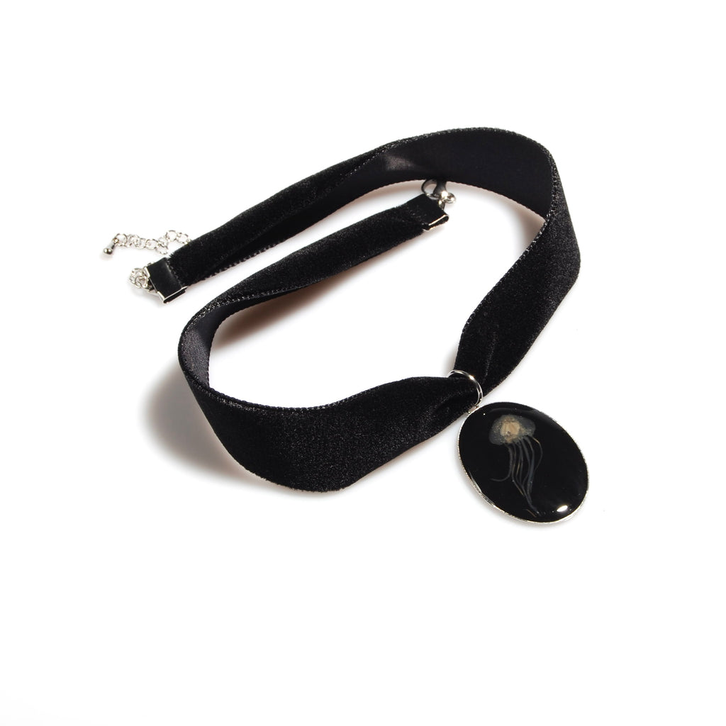Choker Pendente Medusa Grande - Velluto Nero