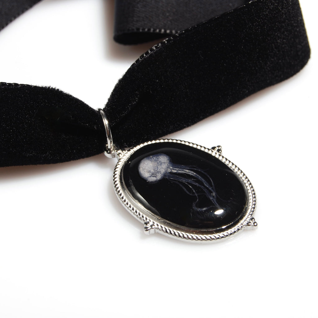 Choker Pendente Medusa Medio - Velluto Nero