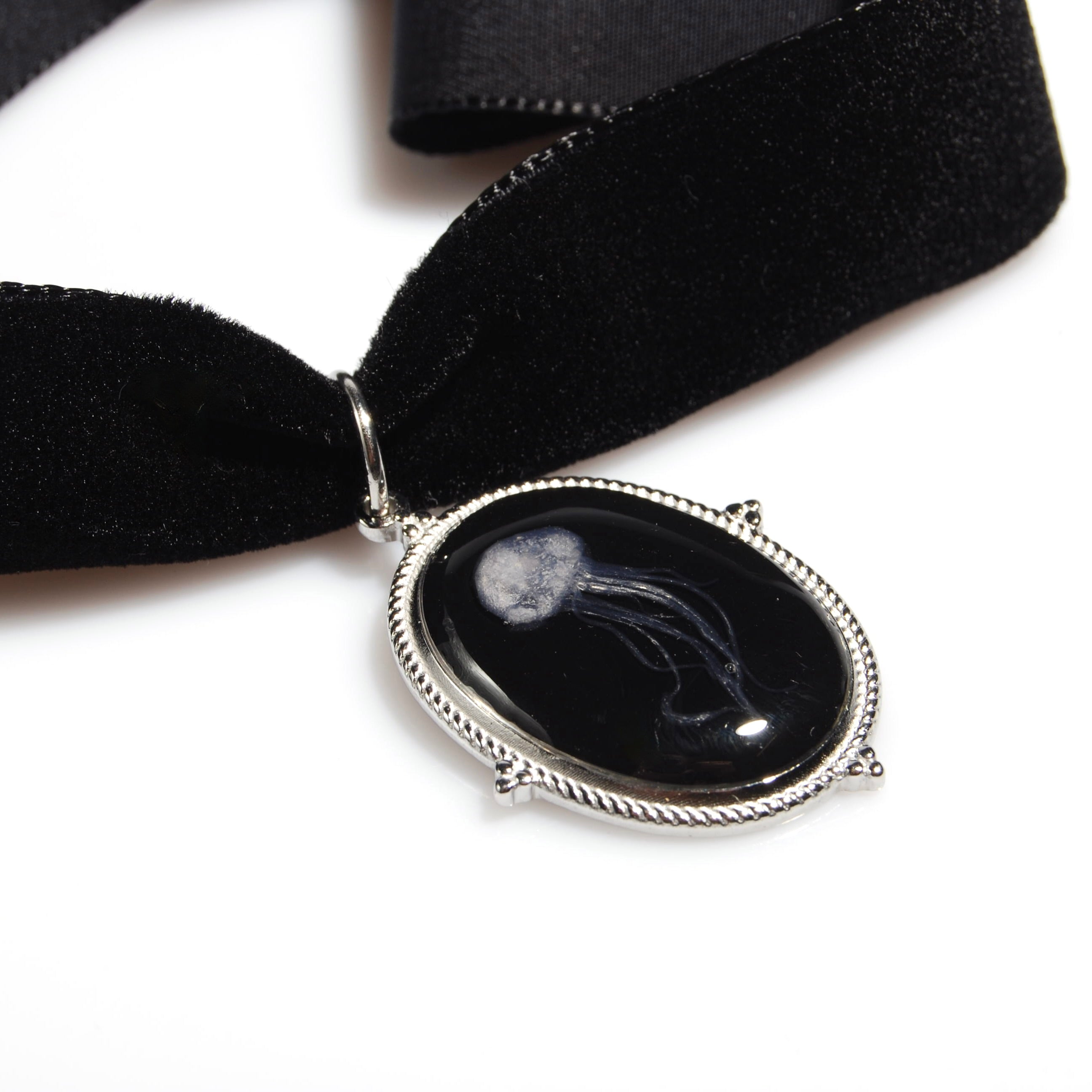 Choker Pendente Medusa Medio - Velluto Nero