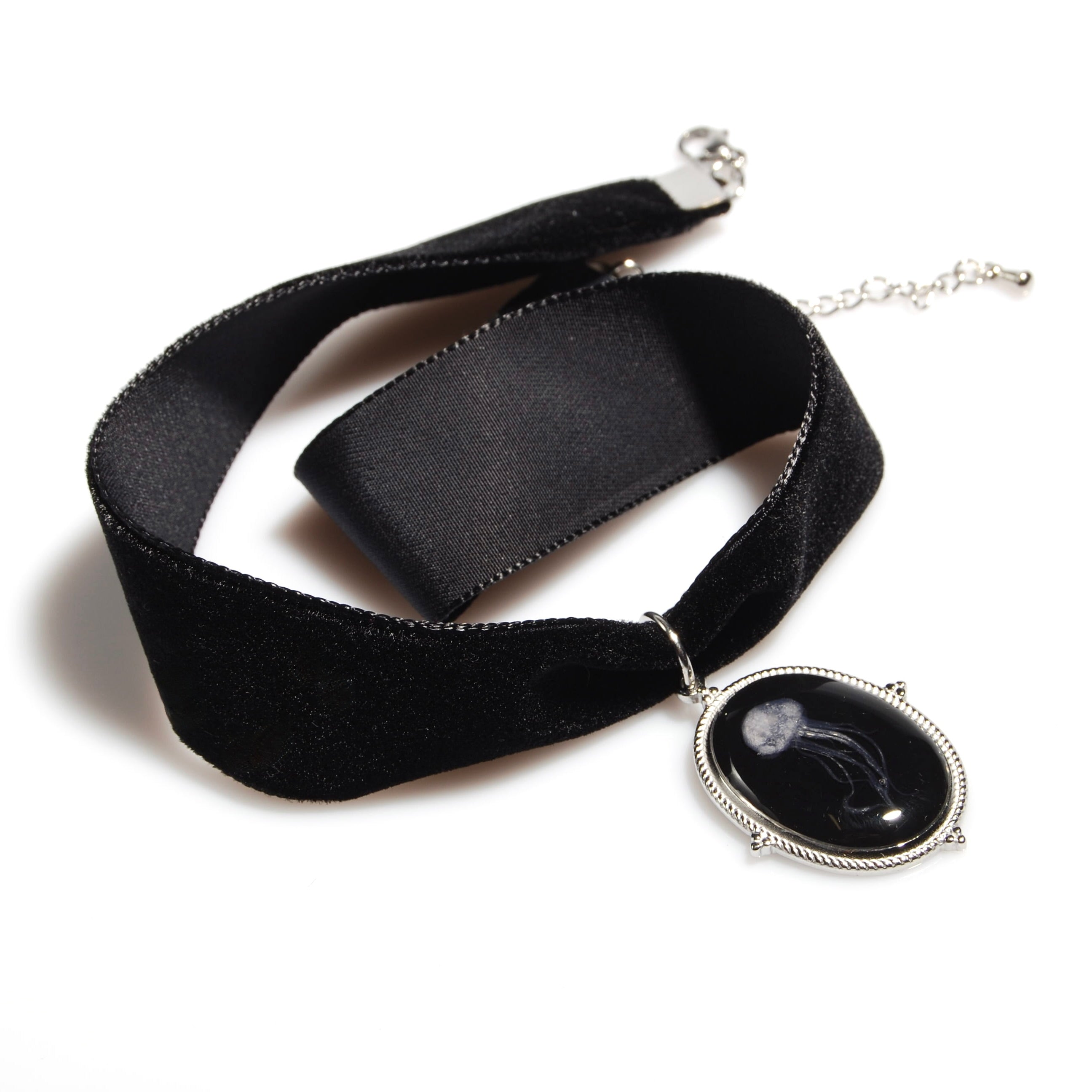 Choker Pendente Medusa Medio - Velluto Nero