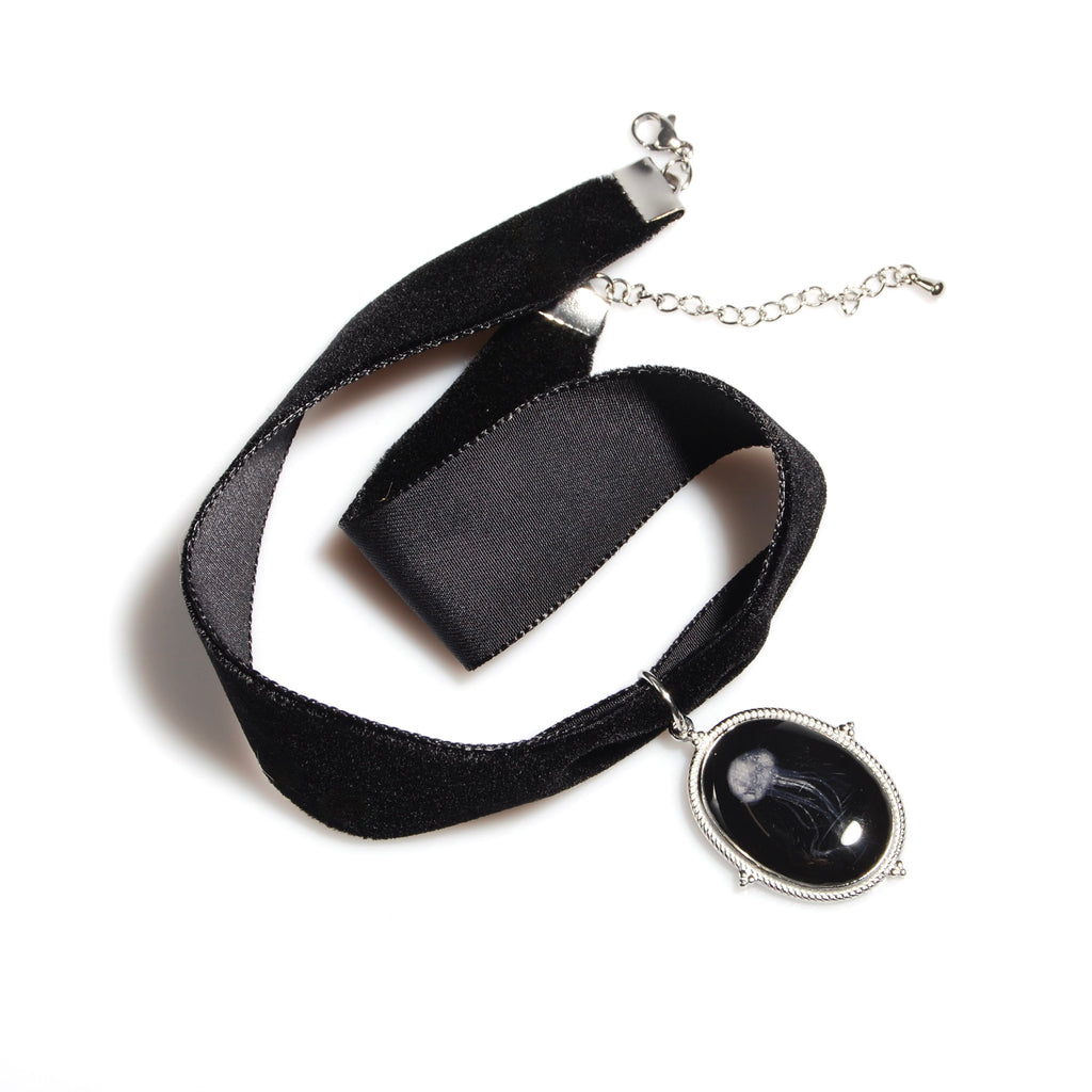 Choker Pendente Medusa Medio - Velluto Nero