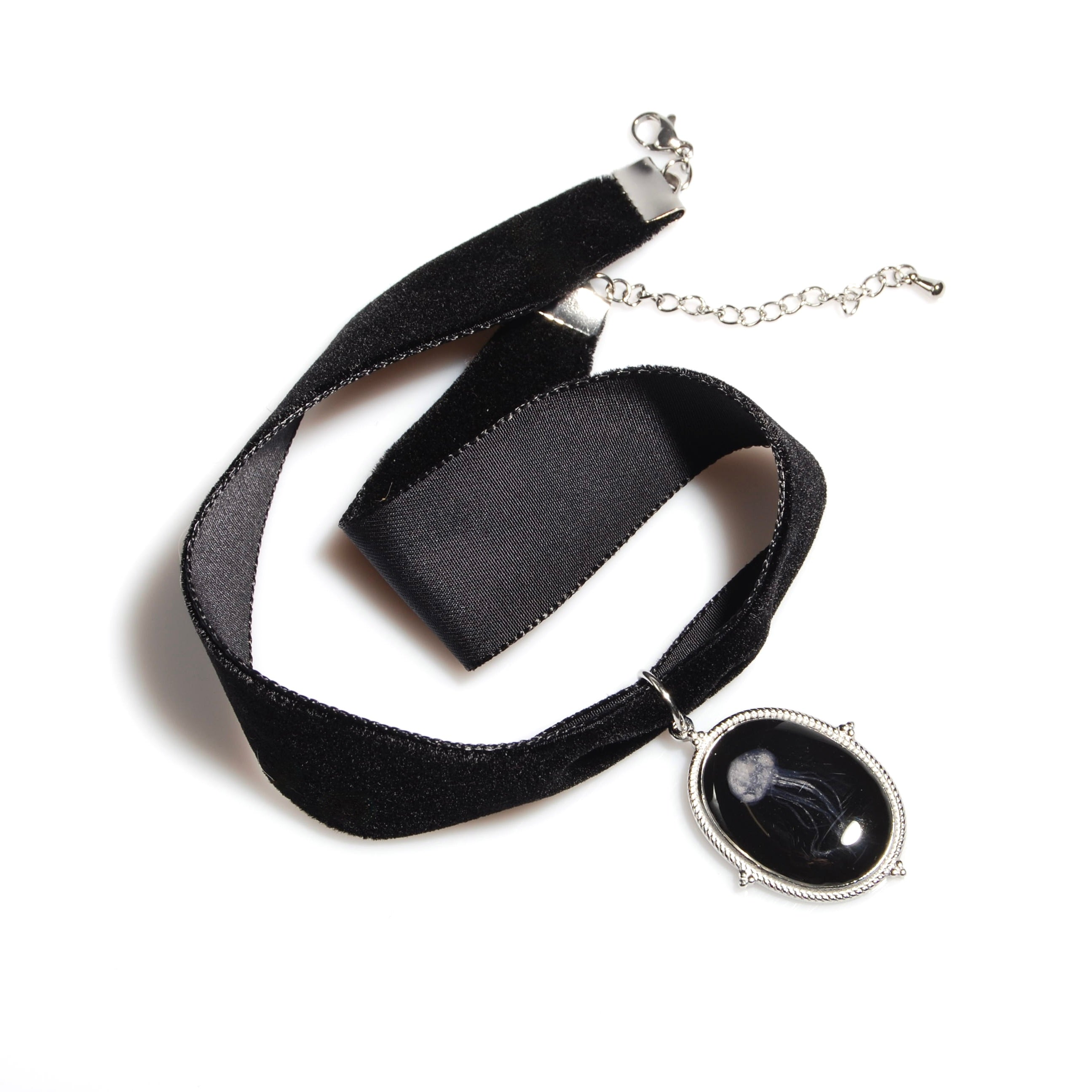 Choker Pendente Medusa Medio - Velluto Nero