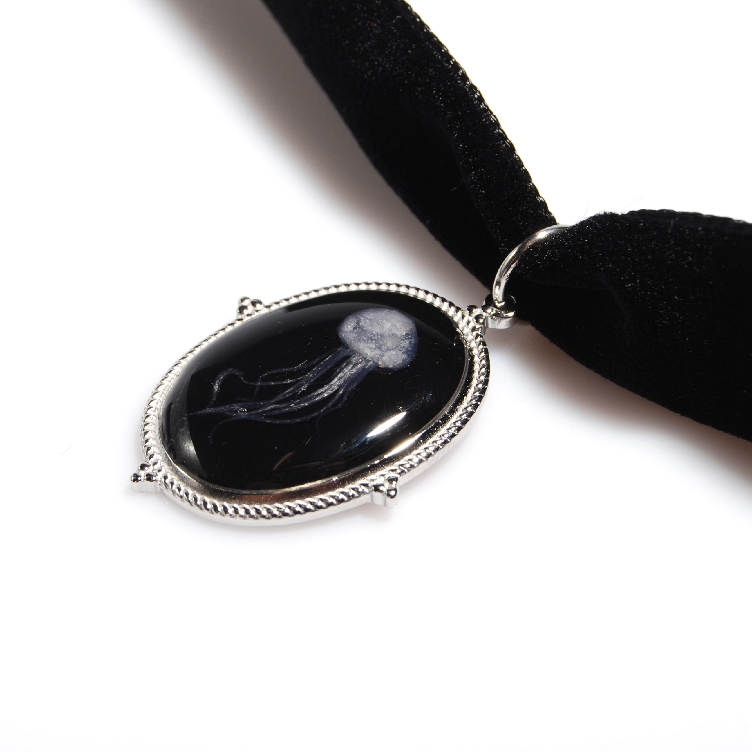 Choker Pendente Medusa Medio - Velluto Nero