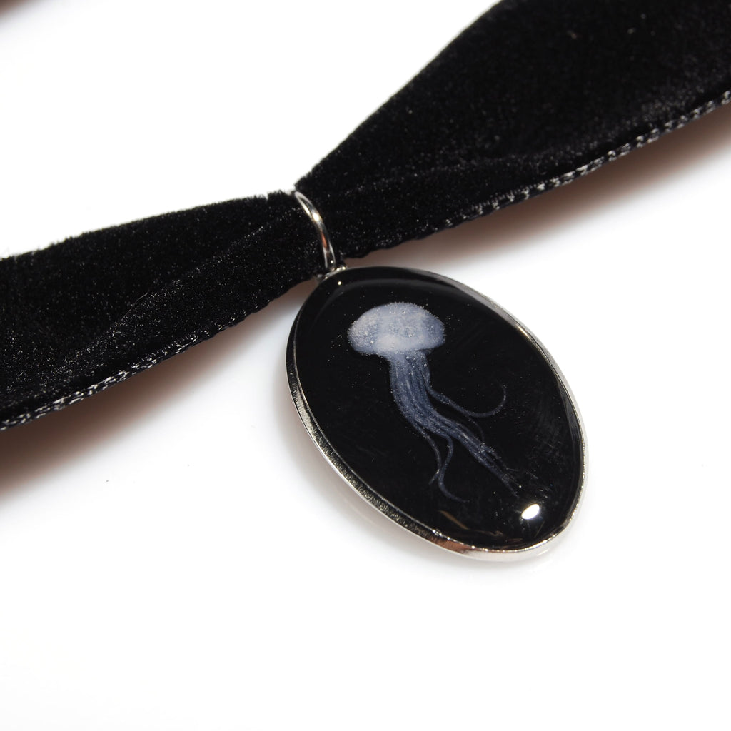 Choker Pendente Medusa Ovale Medio - Velluto Nero