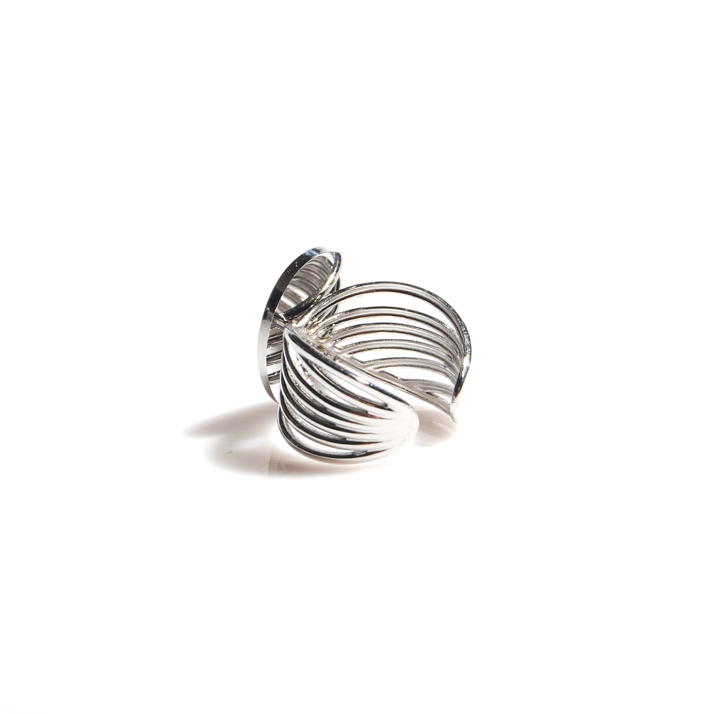 Anello base multipla con ovale, particolare della base