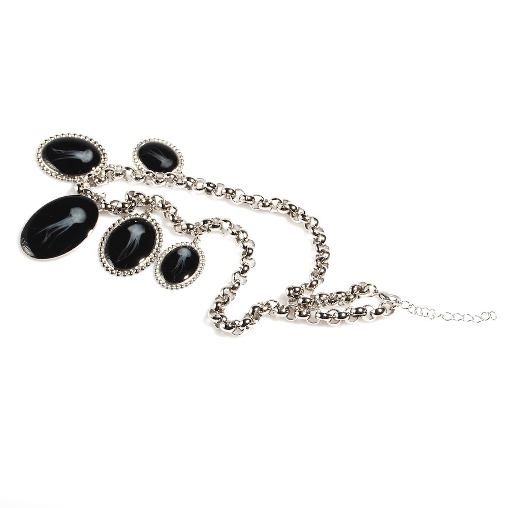 collana con 5 pendenti cammeo medusa marina