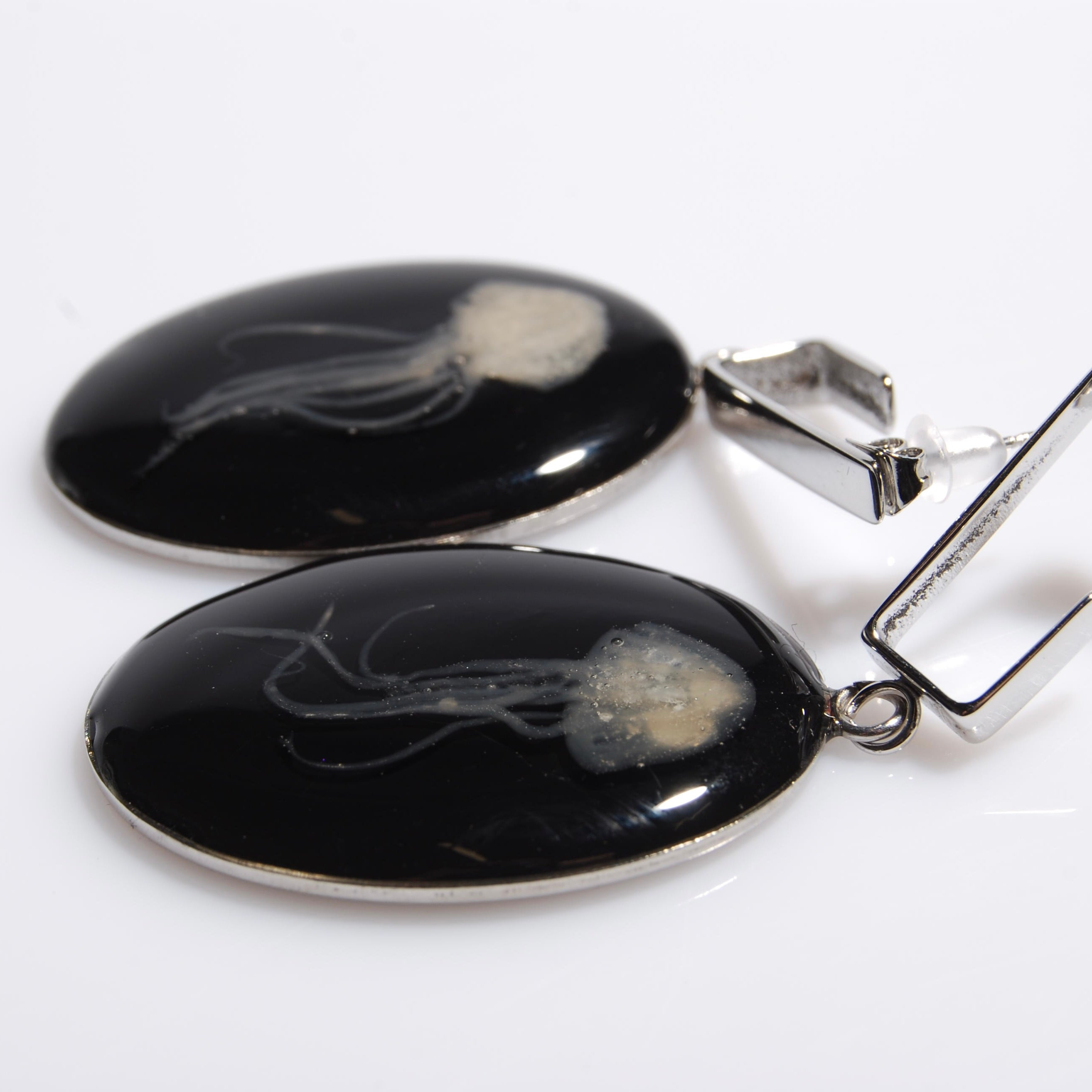 Orecchini Meduse Ovali Grandi - Perno Rettangolare