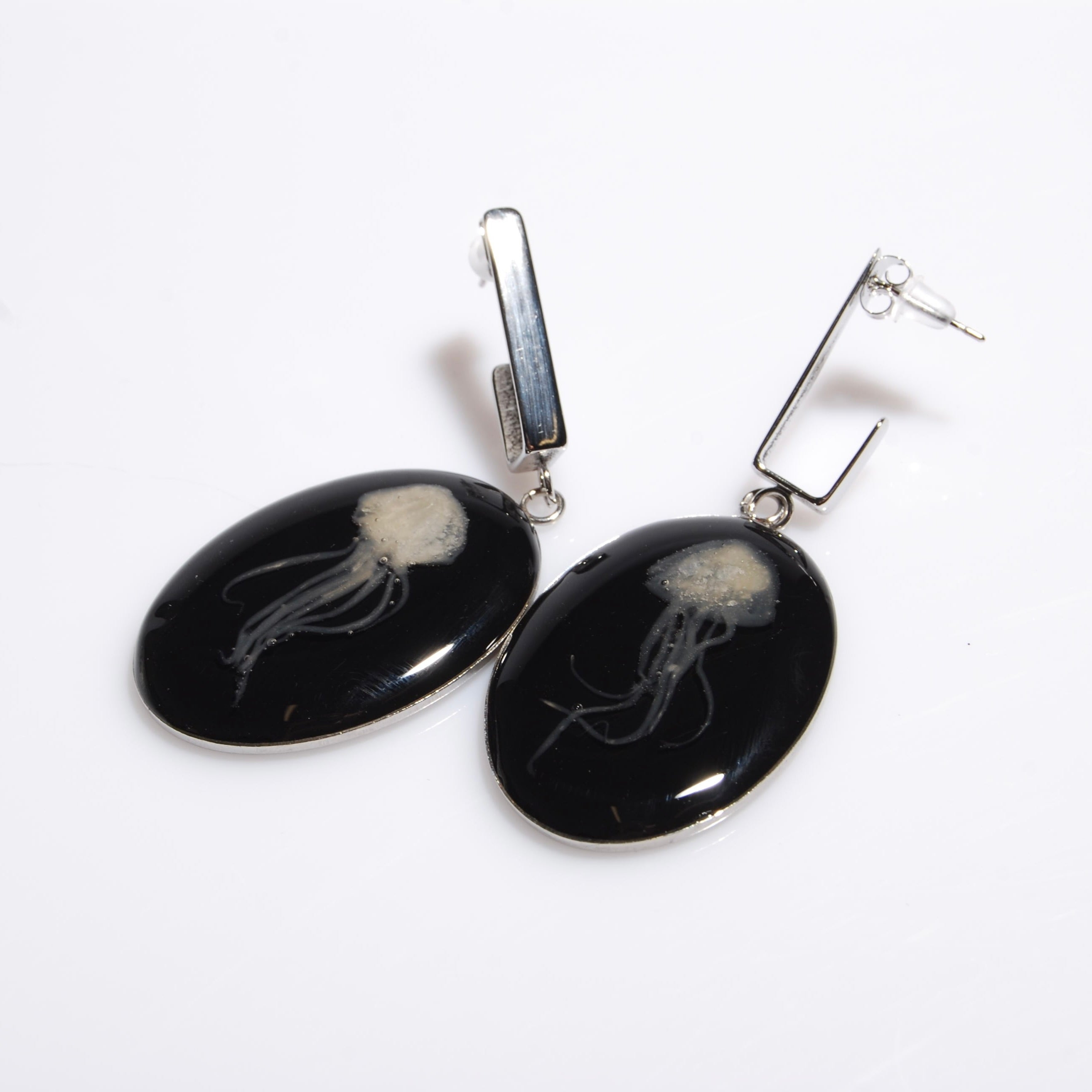 Orecchini Meduse Ovali Grandi - Perno Rettangolare