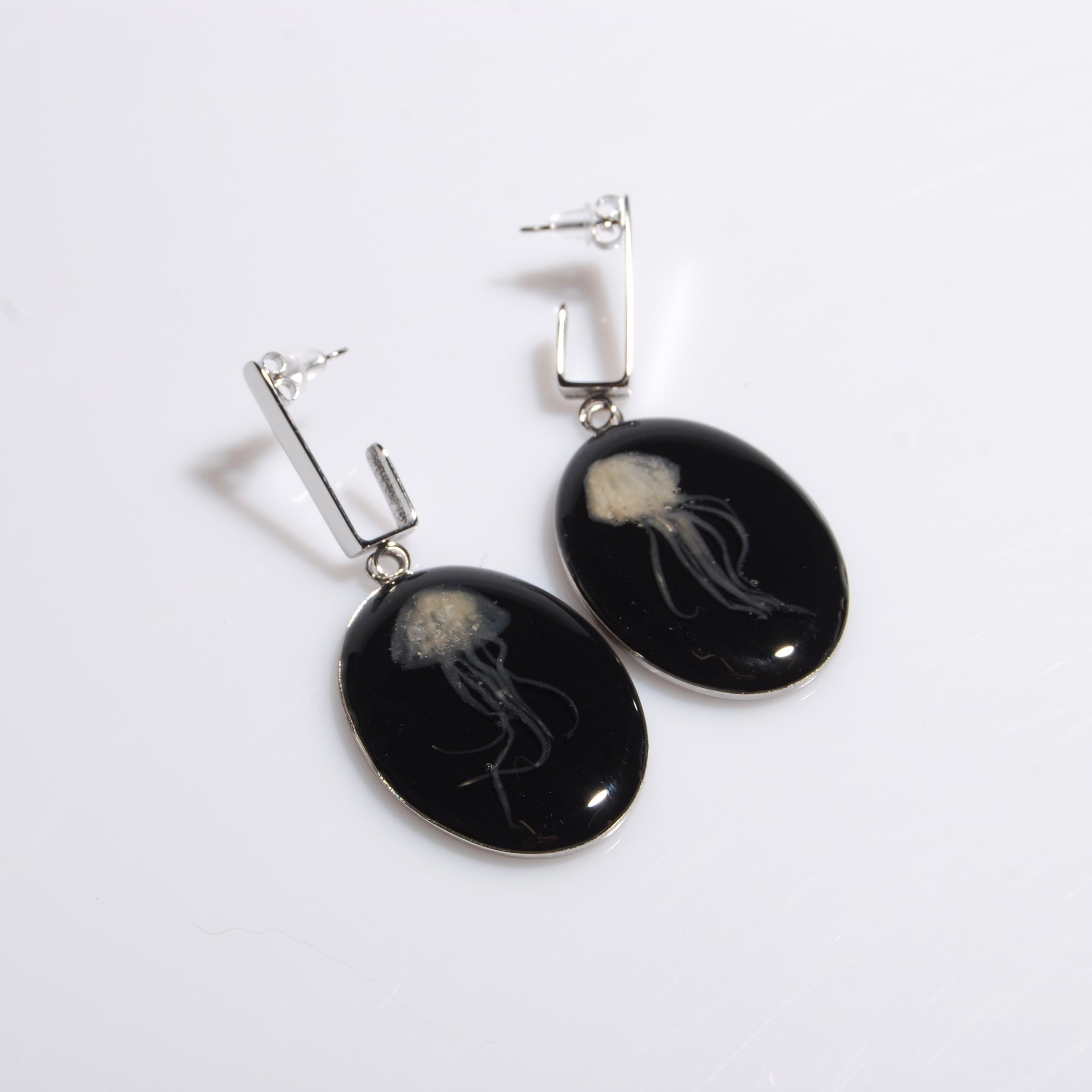 Orecchini Meduse Ovali Grandi - Perno Rettangolare