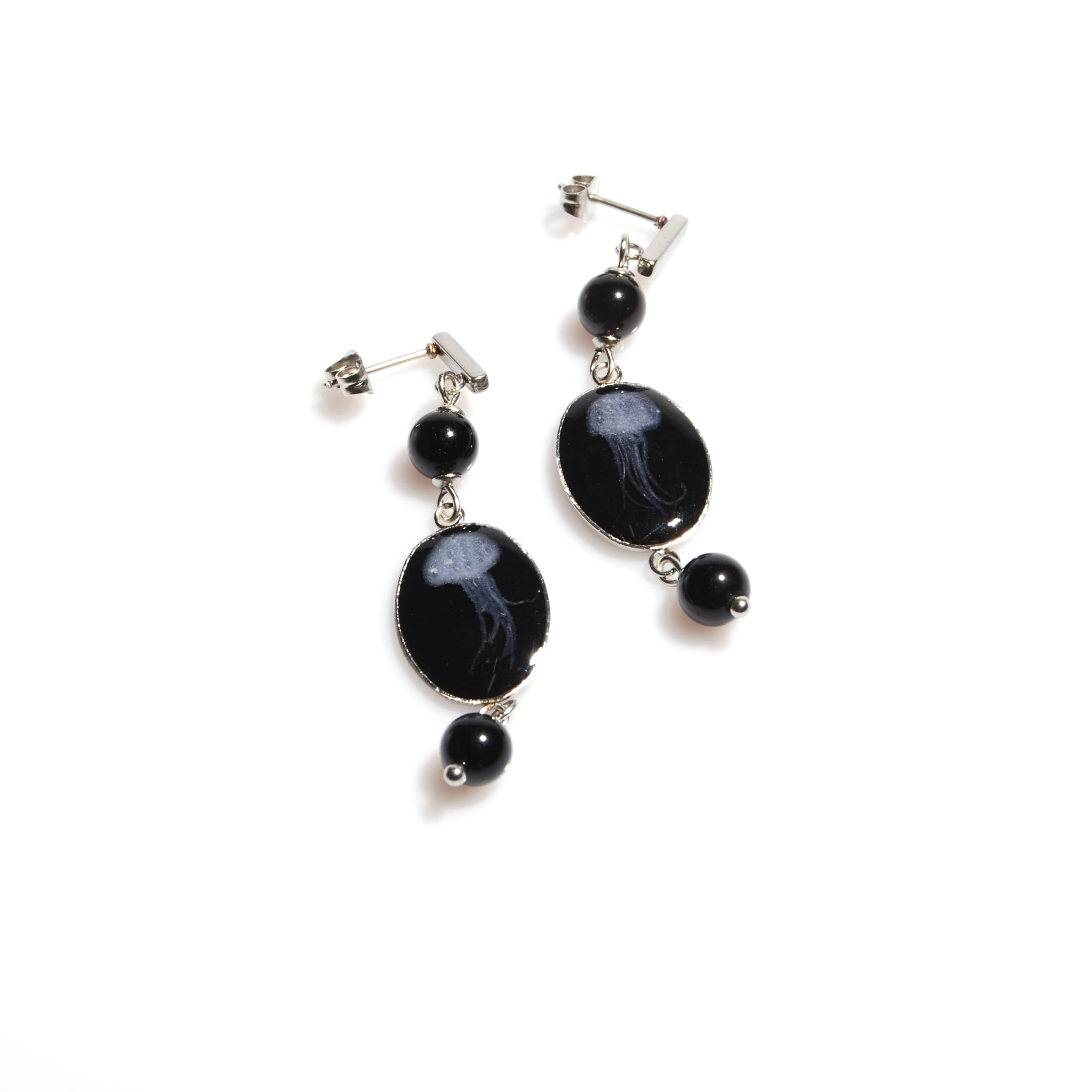 Orecchini Meduse Ovali Piccoli - Perno Piccolo