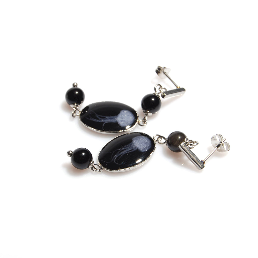 Orecchini Meduse Ovali Piccoli - Perno Piccolo