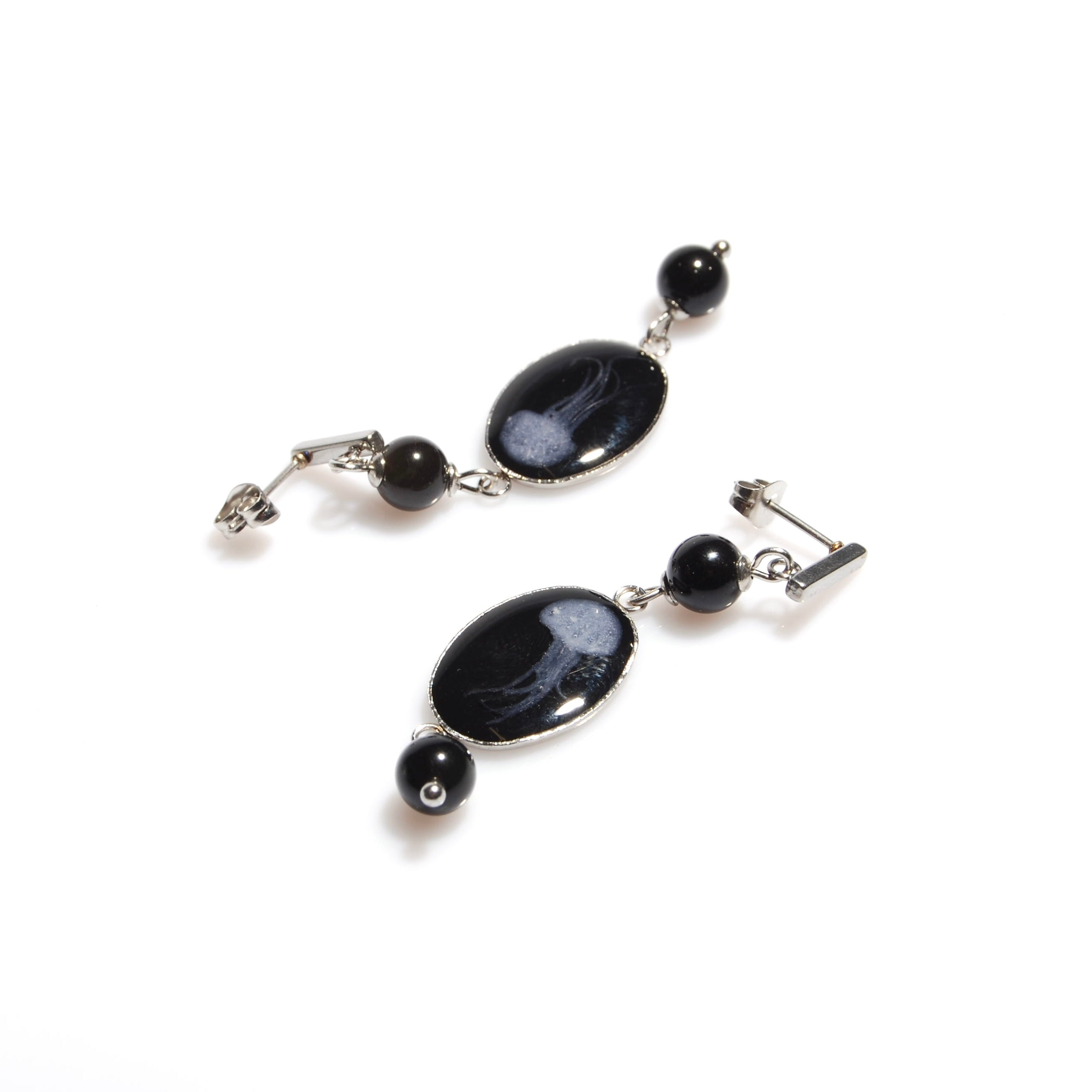 Orecchini Meduse Ovali Piccoli - Perno Piccolo