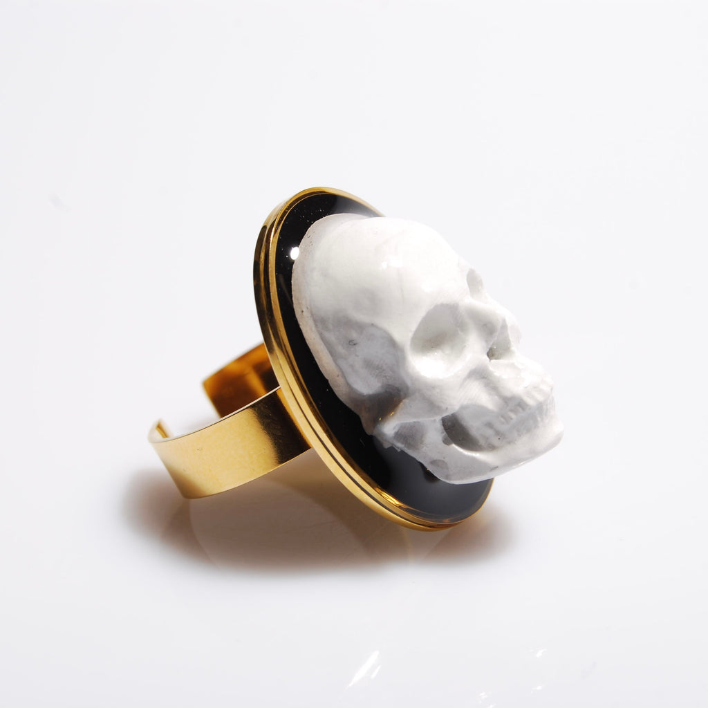 Anello Teschio Cammeo