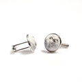 gemelli per camicia con cabochon luna piena