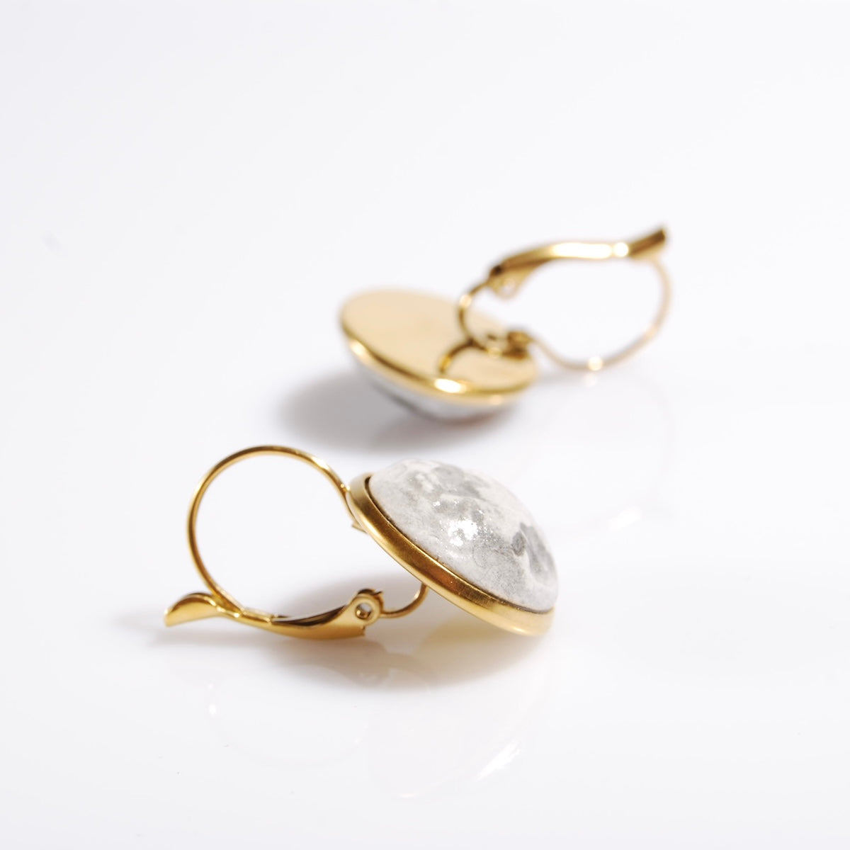 Orecchini Luna - Piatti - Monachella con Base