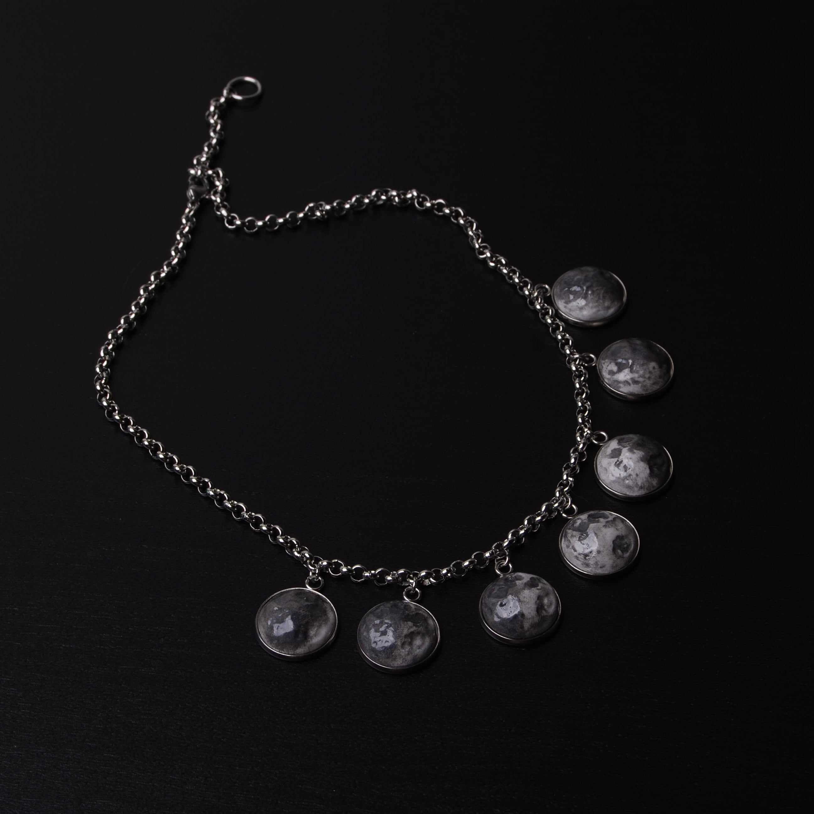collana fasi lunari pendenti