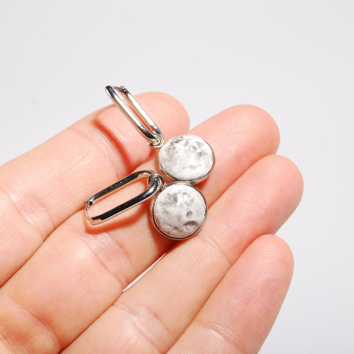 Orecchini Luna - Piatti - Cerchio Ovale