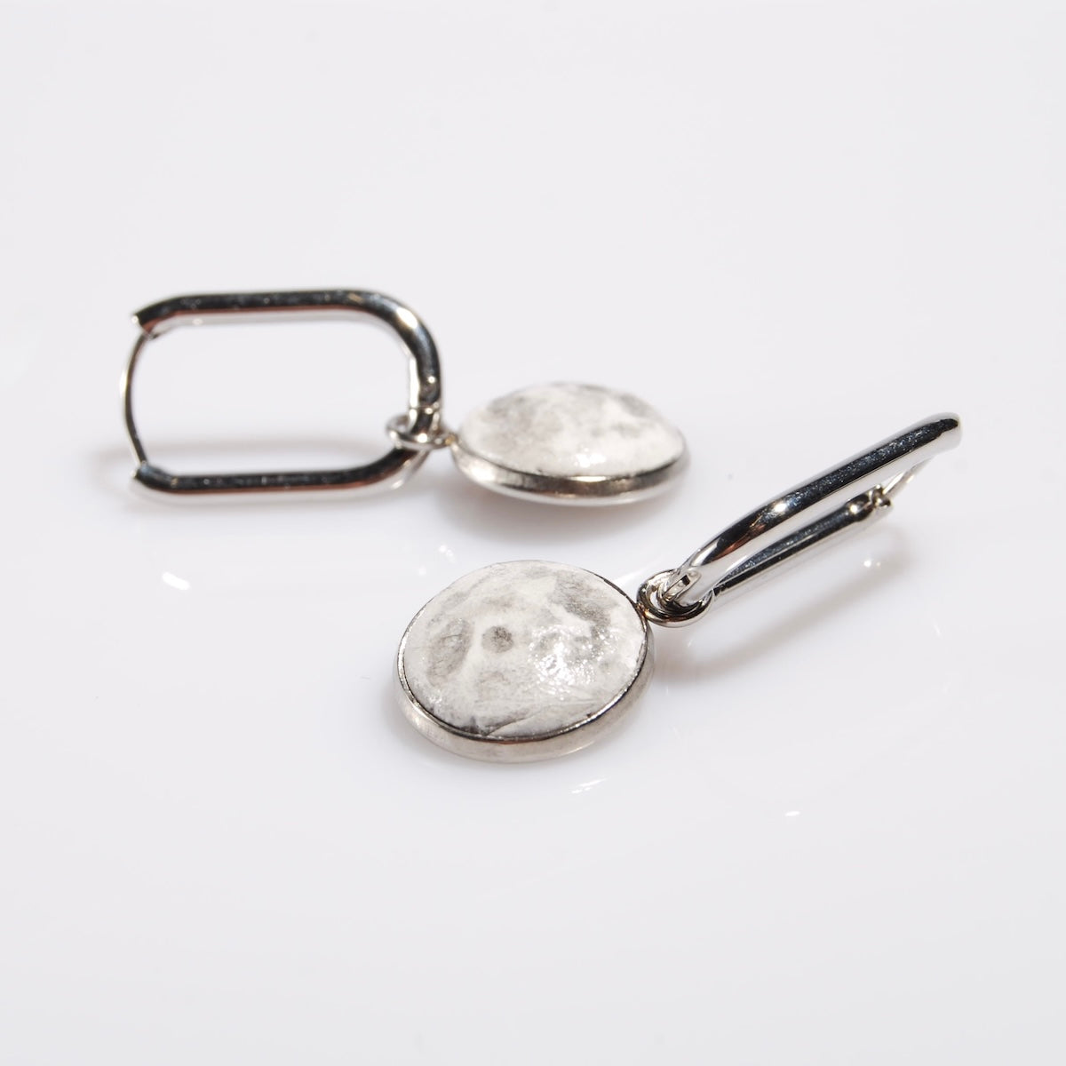 Orecchini Luna - Piatti - Cerchio Ovale