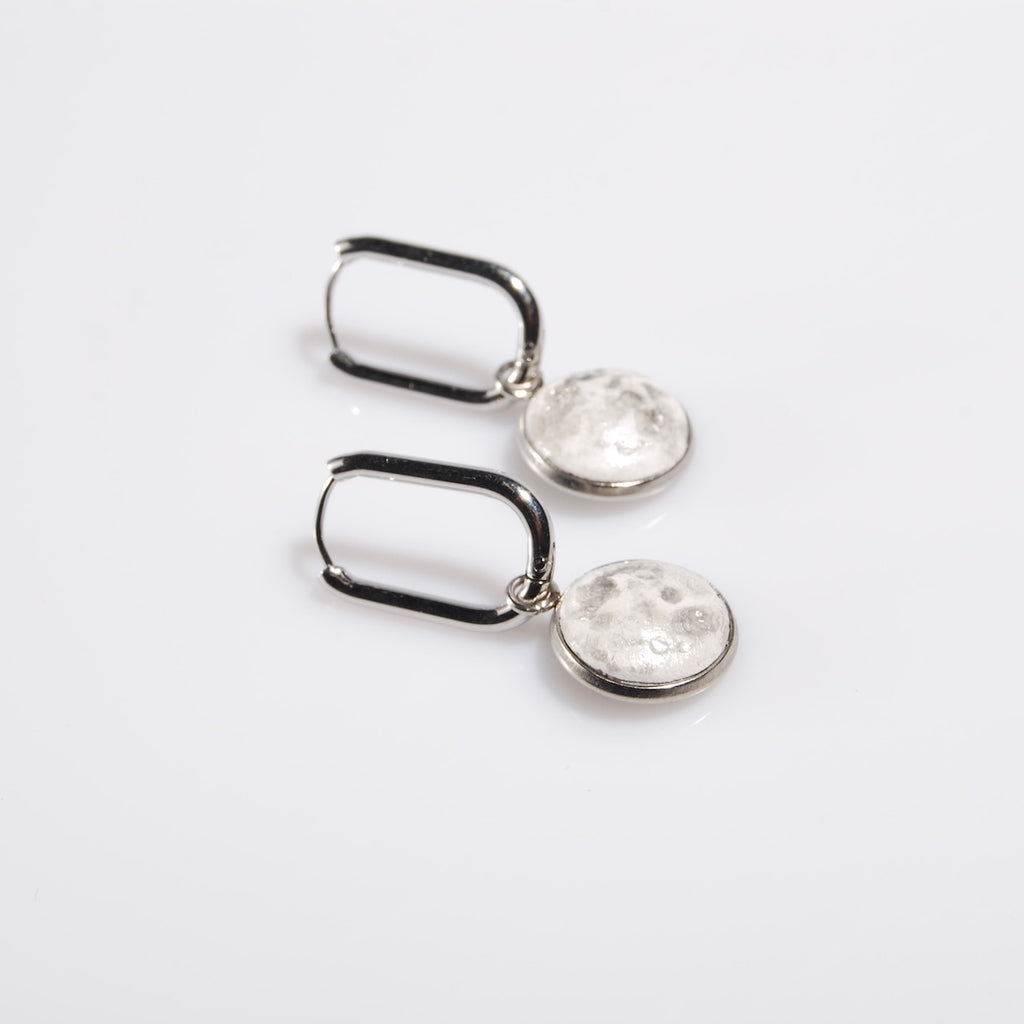 Orecchini Luna - Piatti - Cerchio Ovale