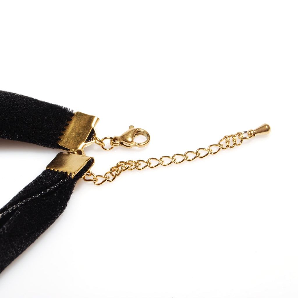 Choker Pendente Cuore Anatomico - Velluto Nero