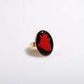 anello con cammeo cuore anatomico