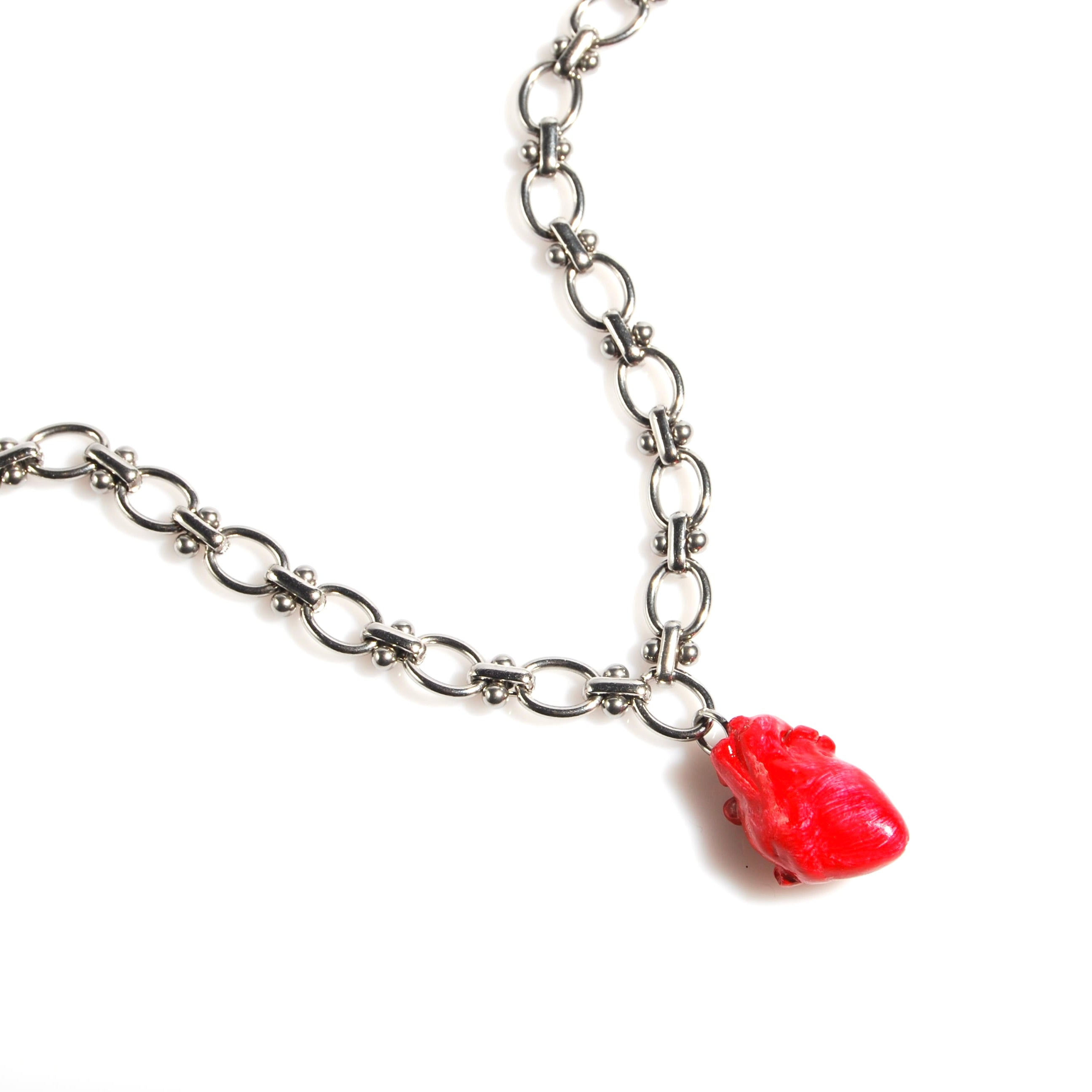 Collana Cuore Anatomico - Catena Spessa con Perni