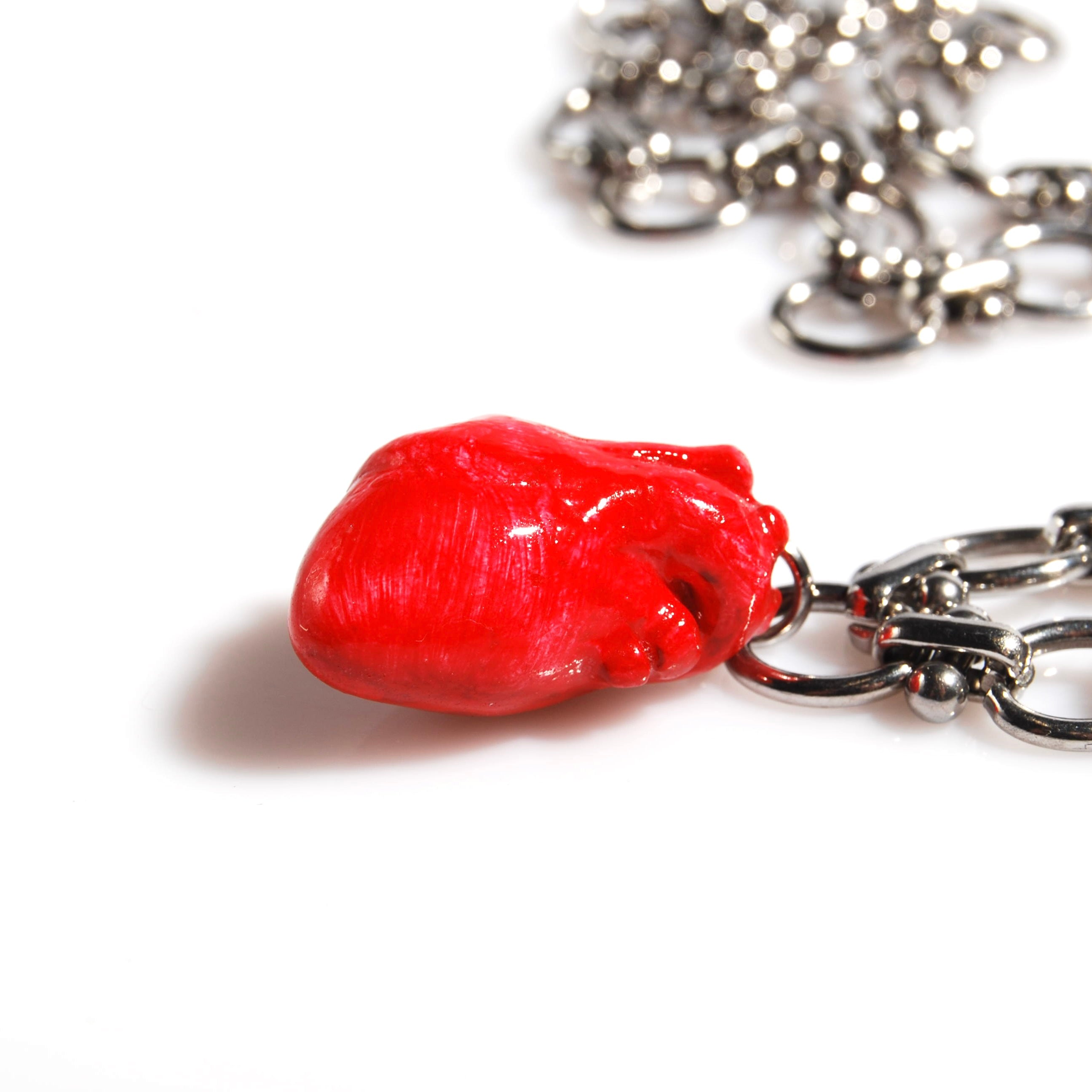 Collana Cuore Anatomico - Catena Spessa con Perni