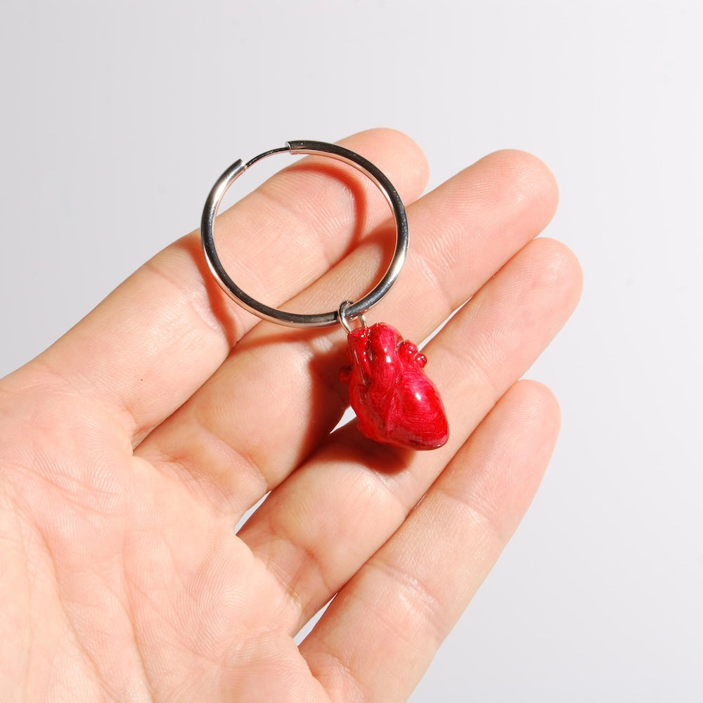 Orecchini Cuore Anatomico - Cerchio Grande