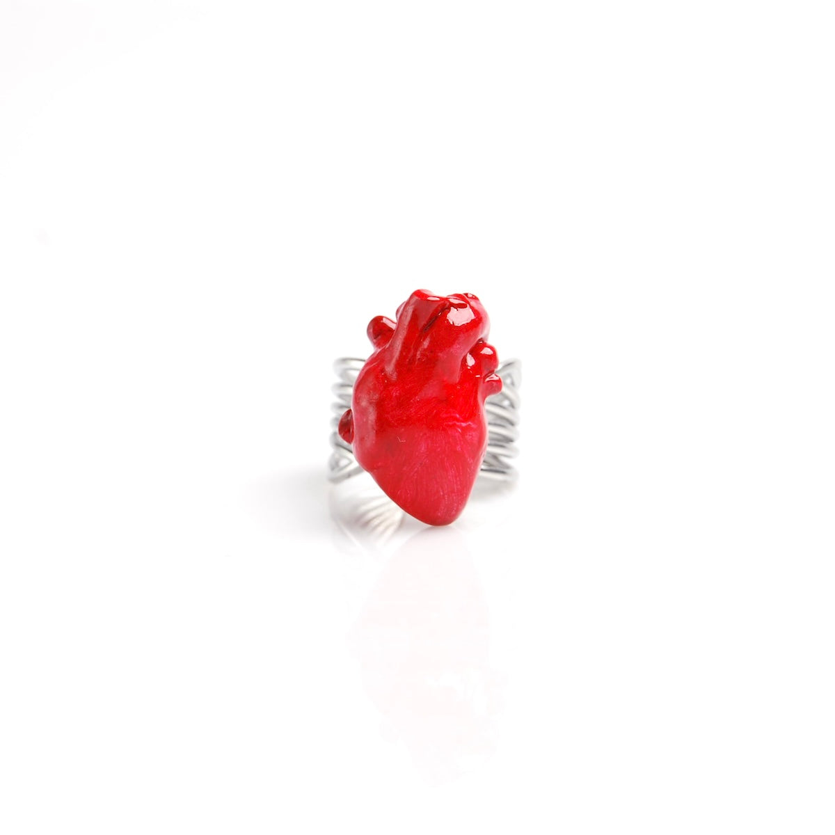 Anello Cuore Anatomico - Base Larga
