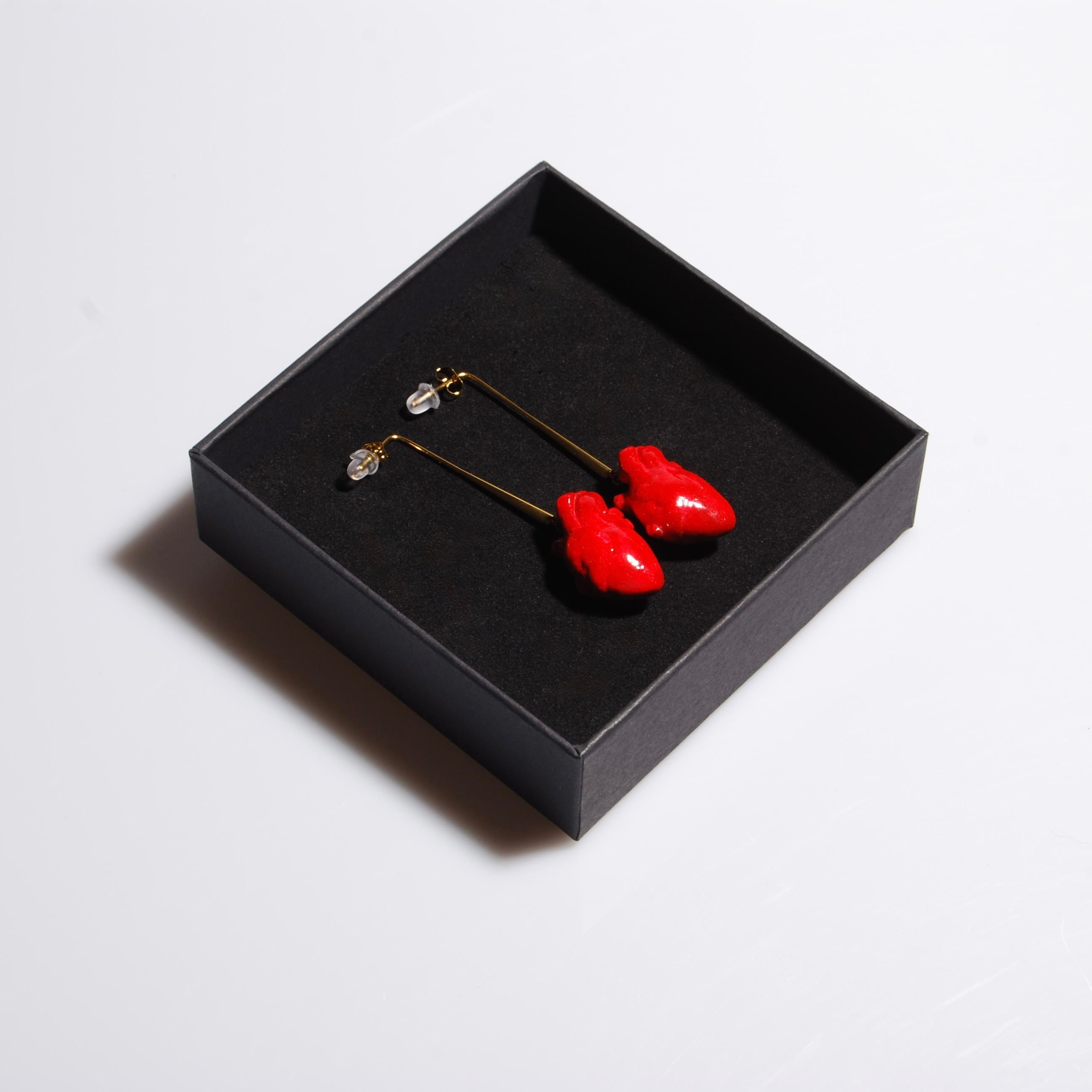 Orecchini Cuore Anatomico - Pendente Lungo