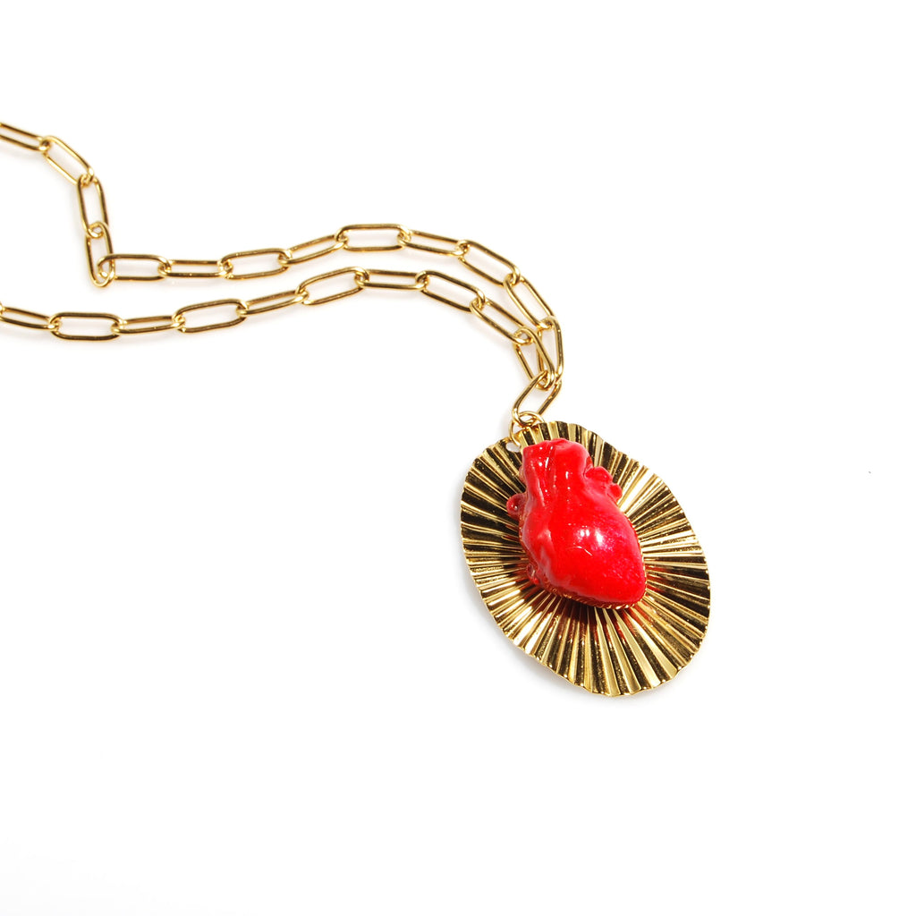 Collana Cuore Anatomico con Base - Catena Rettangolare