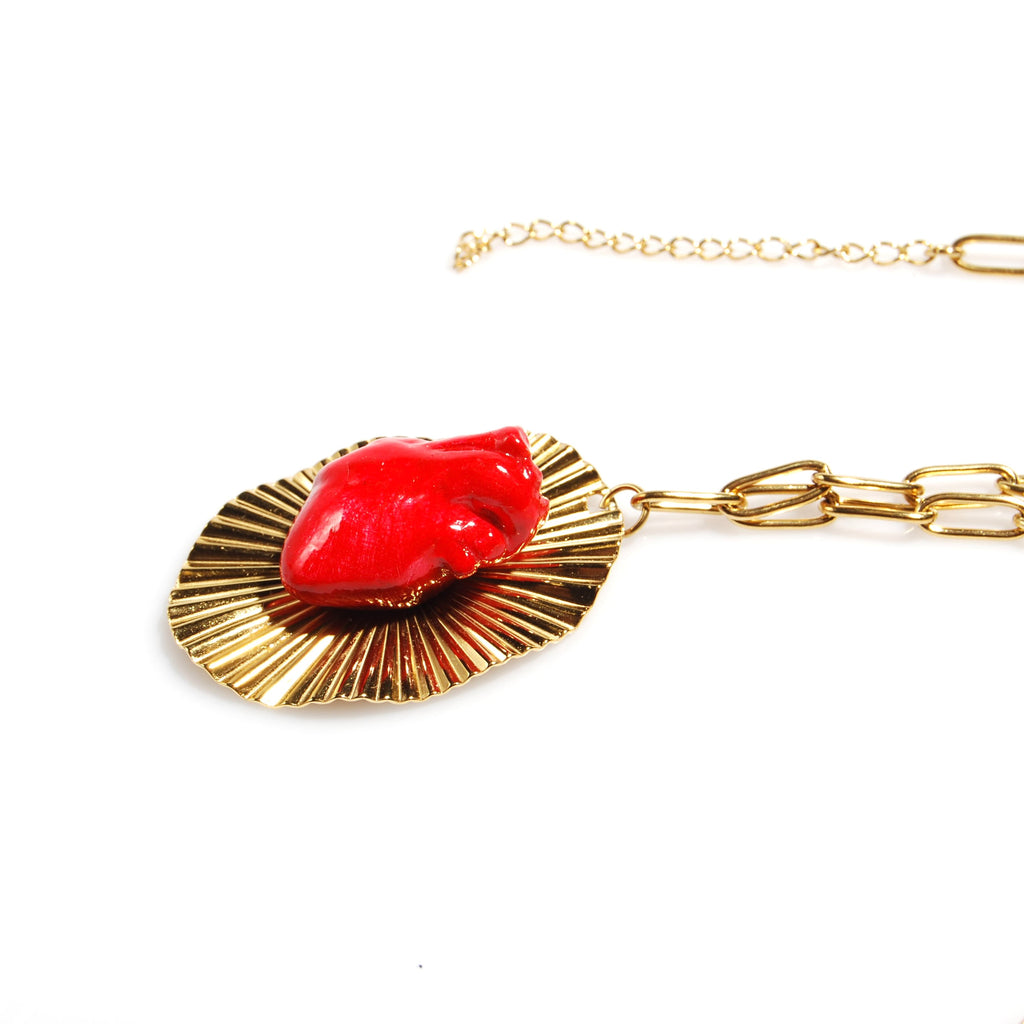 Collana Cuore Anatomico con Base - Catena Rettangolare