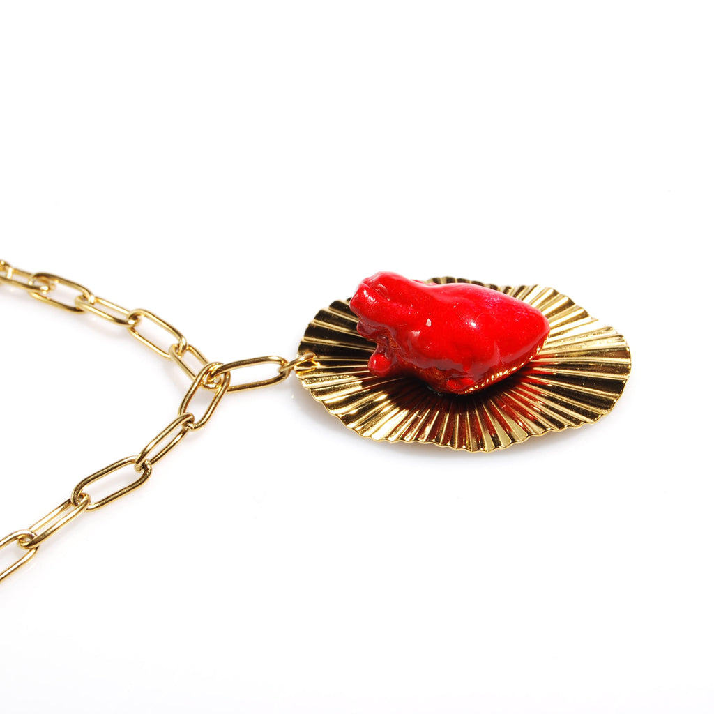 Collana Cuore Anatomico con Base - Catena Rettangolare