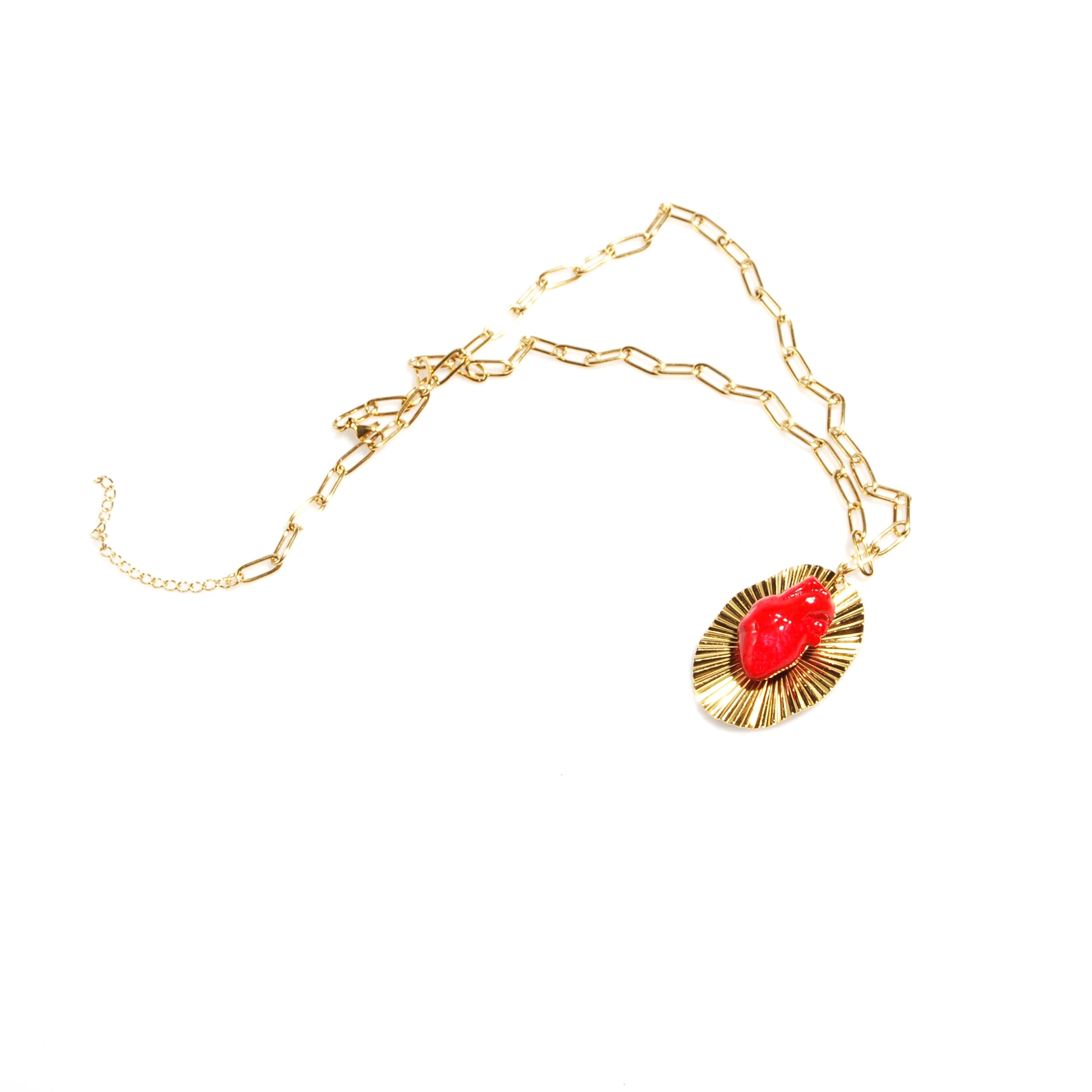 Collana Cuore Anatomico con Base - Catena Rettangolare