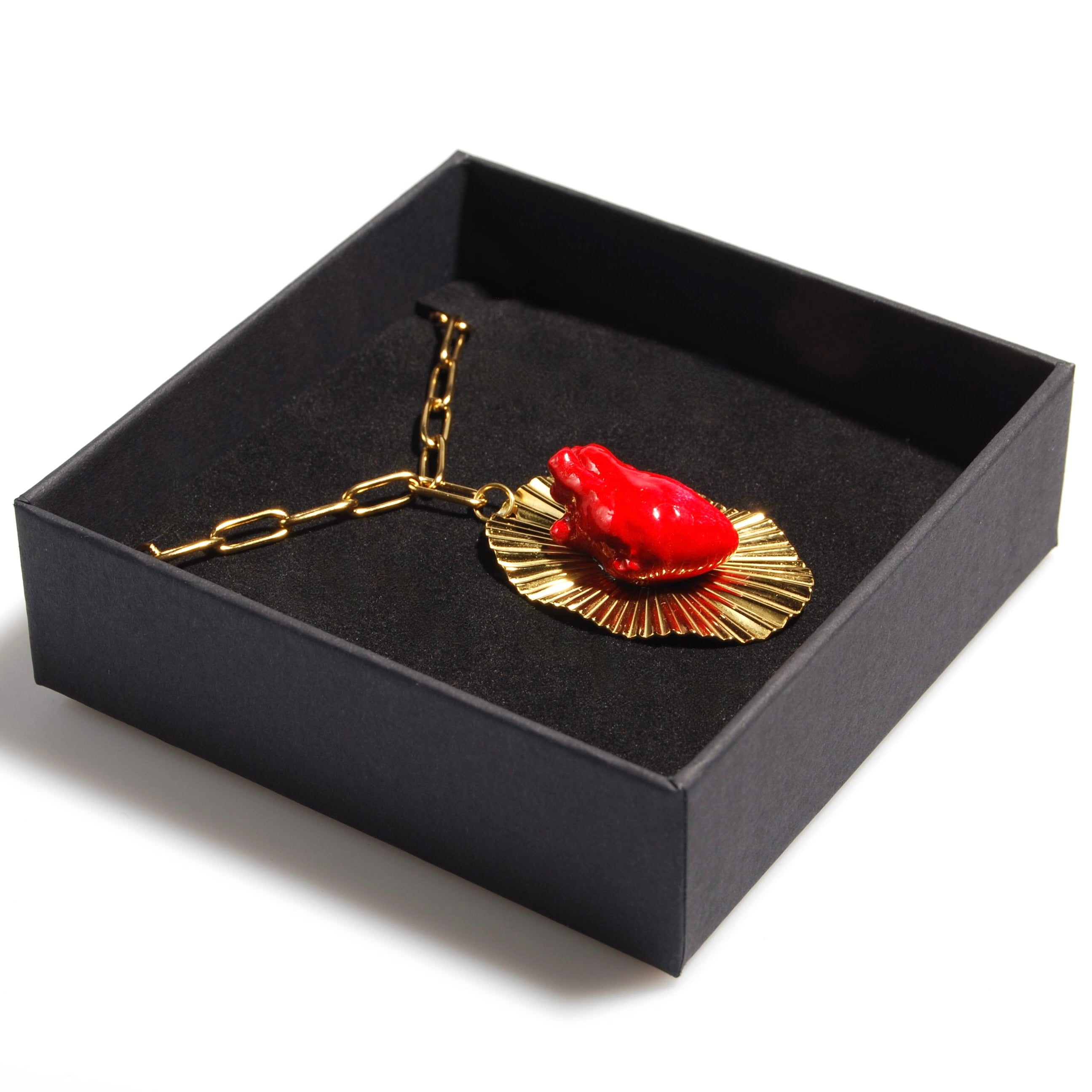 Collana Cuore Anatomico con Base - Catena Rettangolare