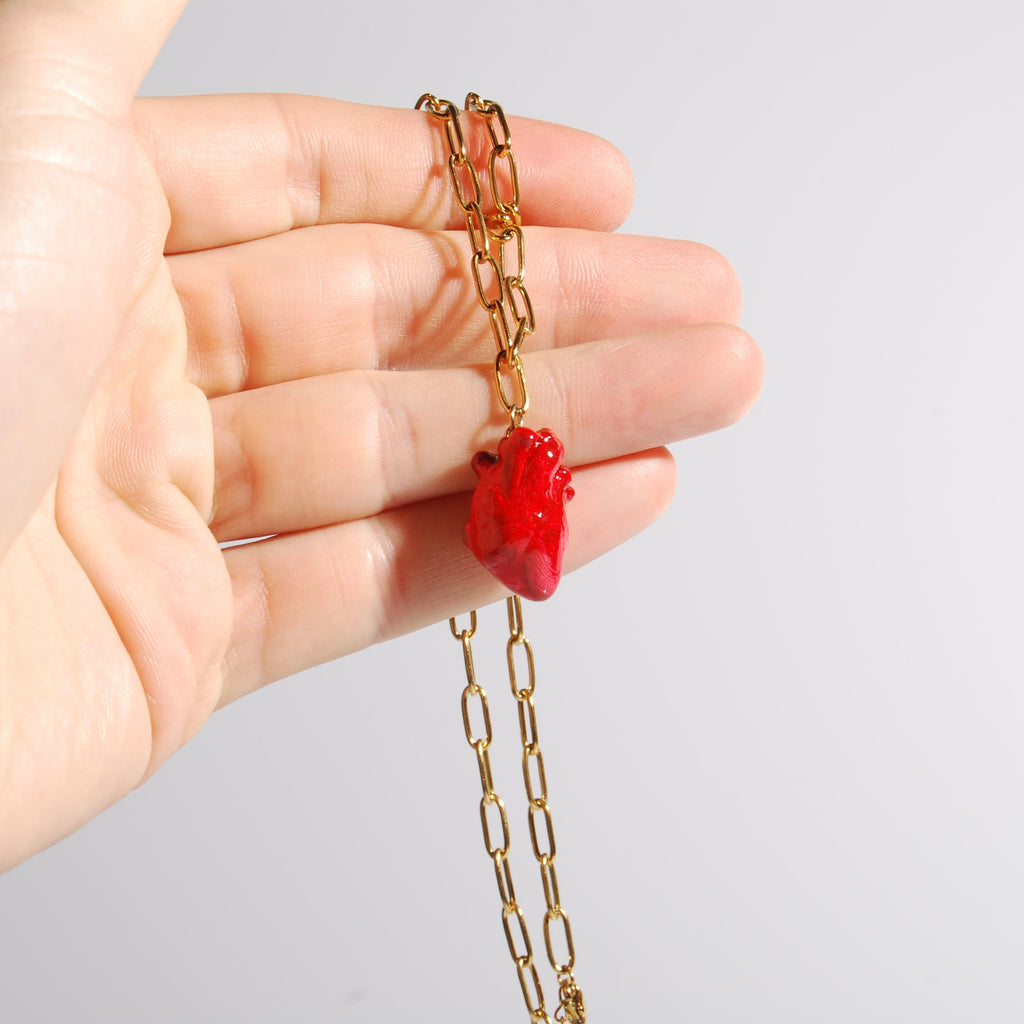 Collana Cuore Anatomico - Catena Rettangolare