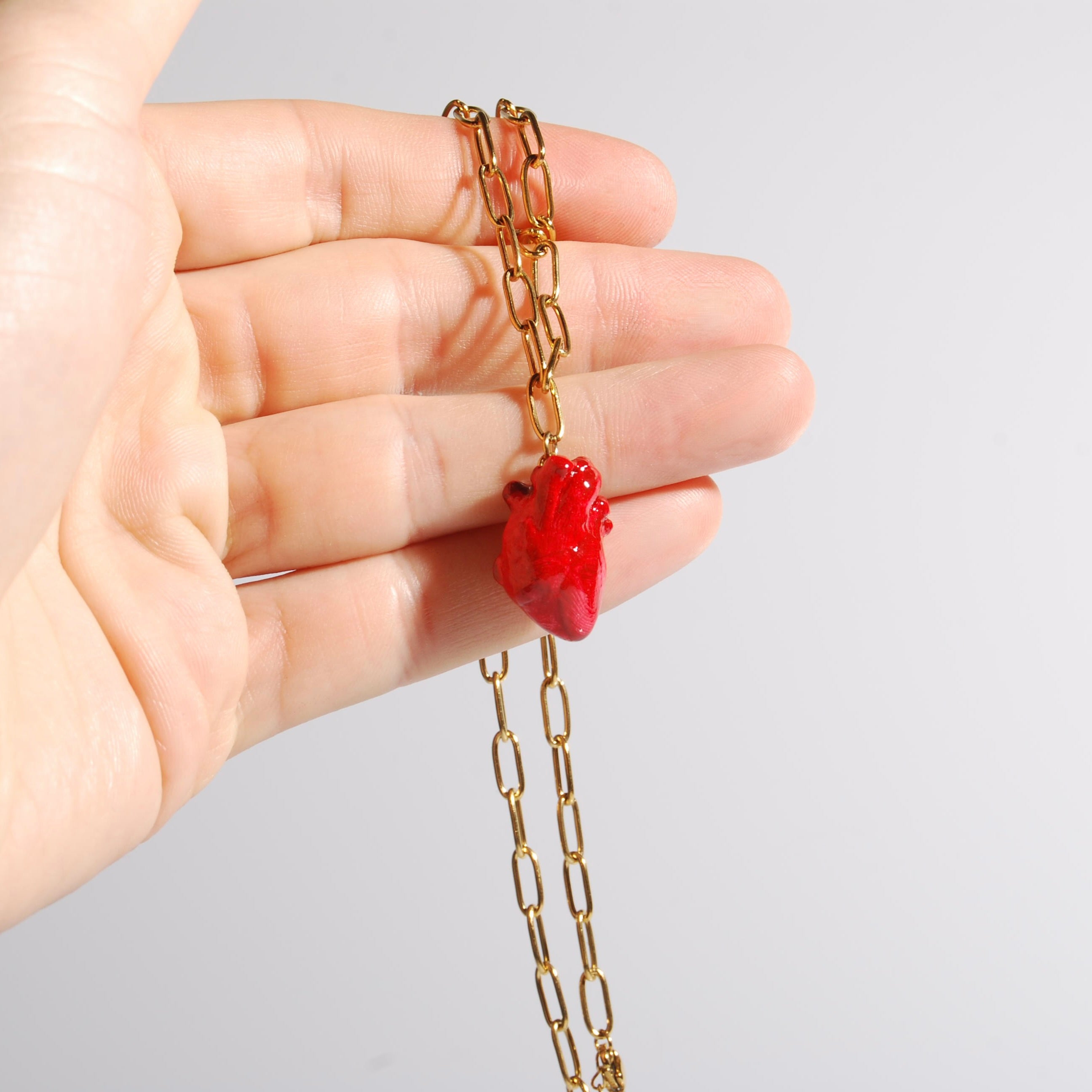 Collana Cuore Anatomico - Catena Rettangolare