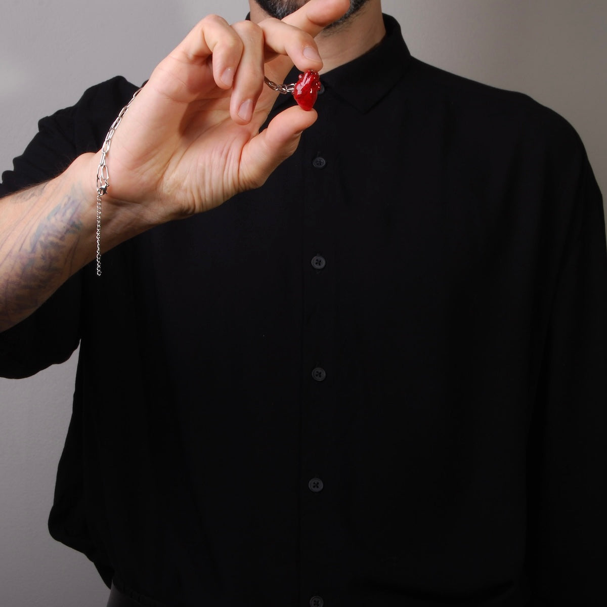 Collana Cuore Anatomico - Catena Rettangolare