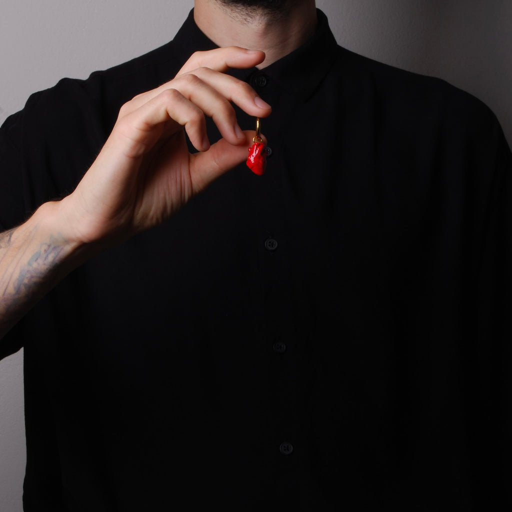 Orecchini Cuore Anatomico - Cerchio Classico