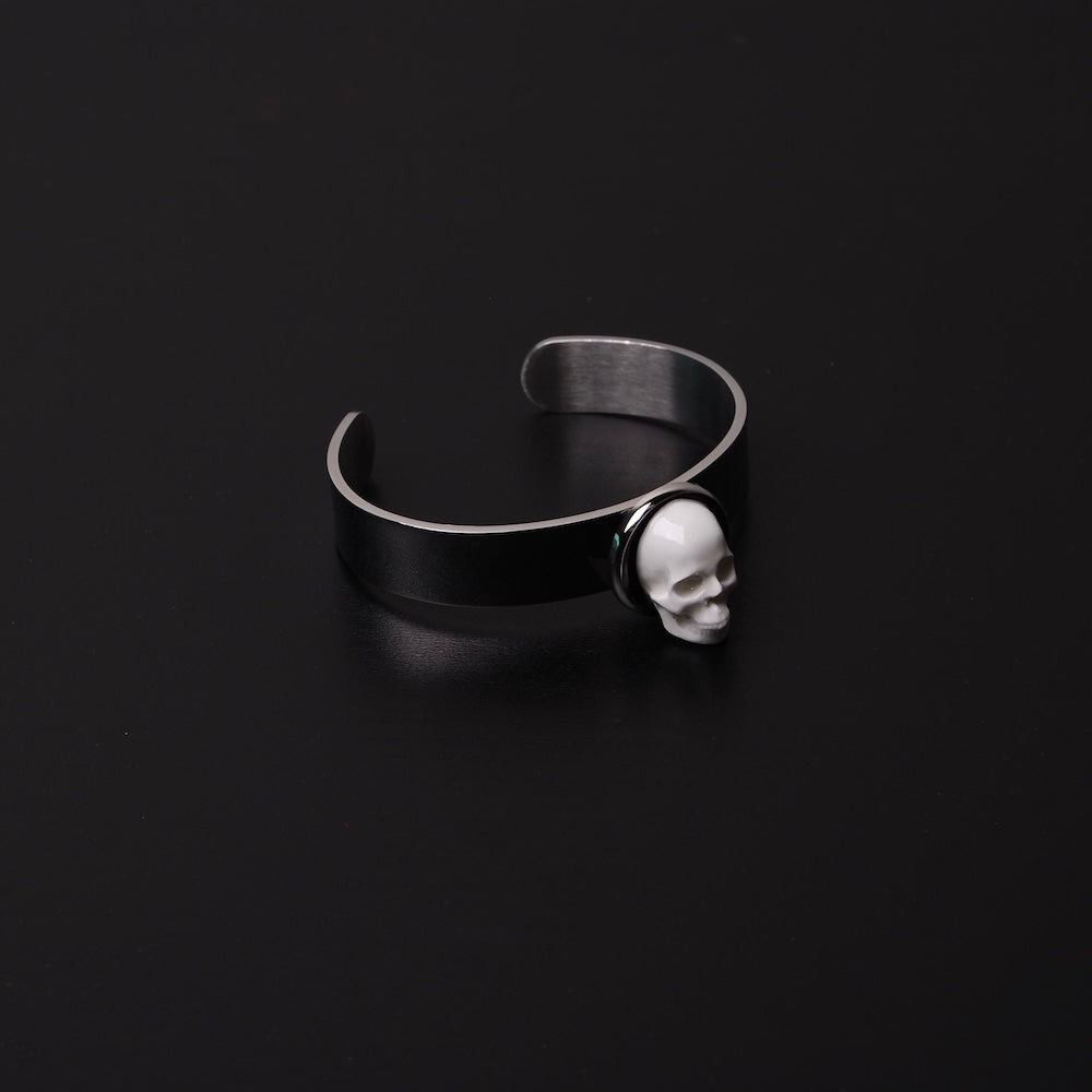 bracciale rigido con teschio cammeo
